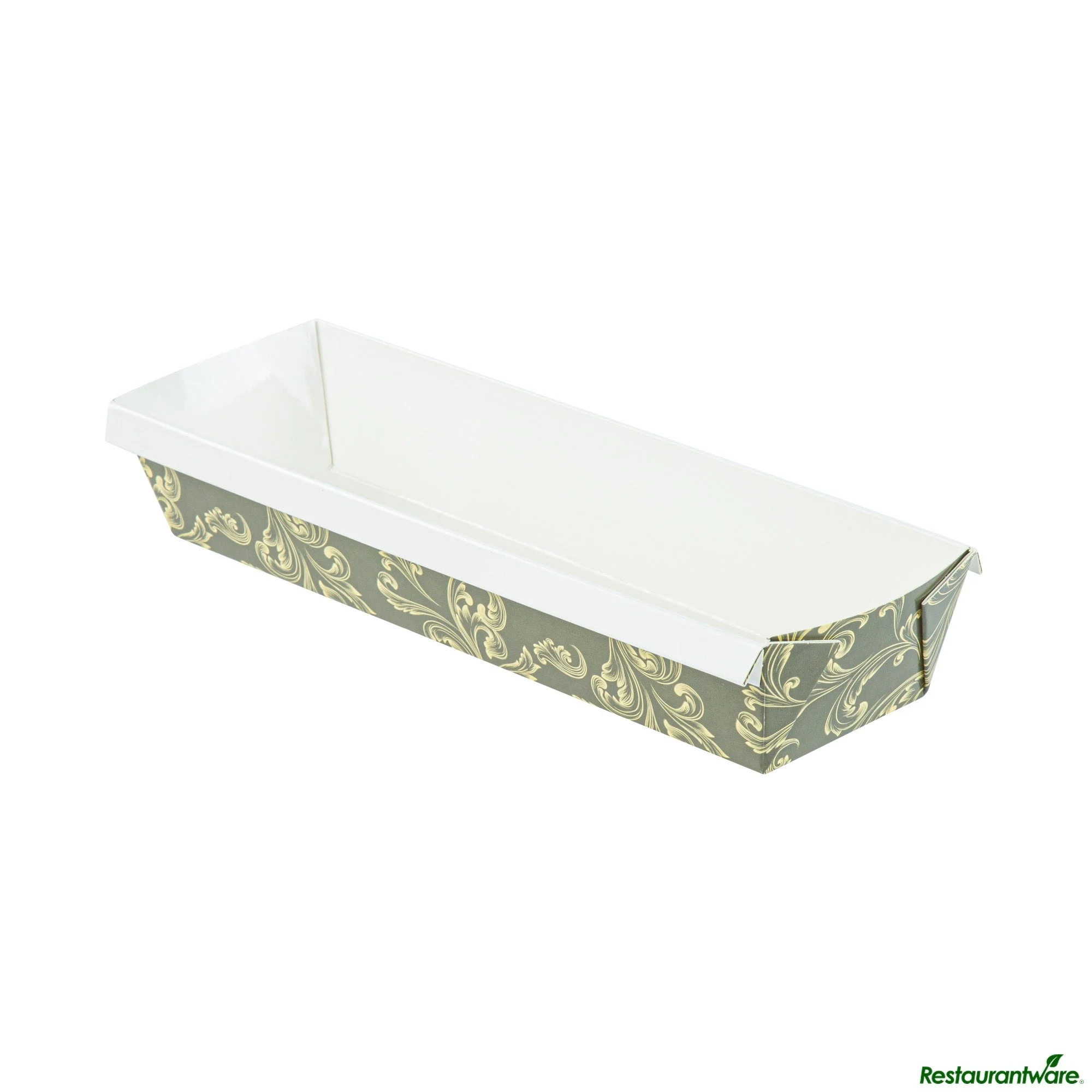 Pans, Loaf, Bake Tek 32 Ounce, Greaseproof Paper, Dark Green Vintage Floral, 11 x 3.25 x 2 Inch,4 - 25 COUNT