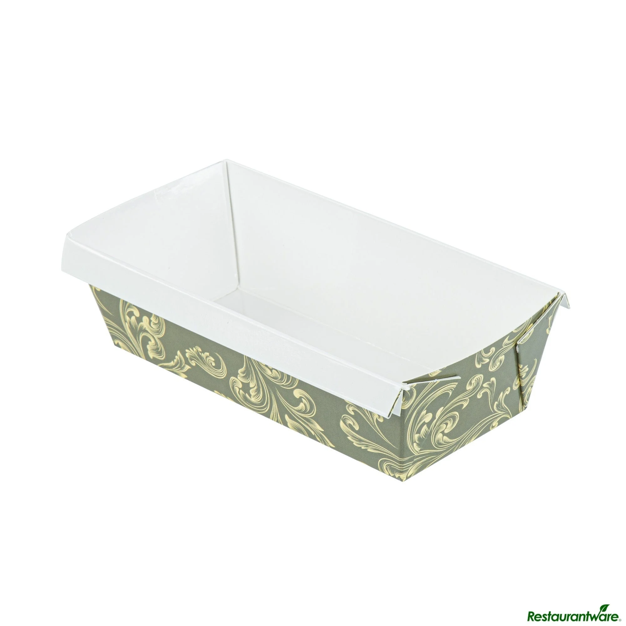 Pans, Loaf, Bake Tek 13 Ounce, Greaseproof Paper, Dark Green Vintage Floral, 7 x 3.25 x 2 Inch,4 - 25 COUNT