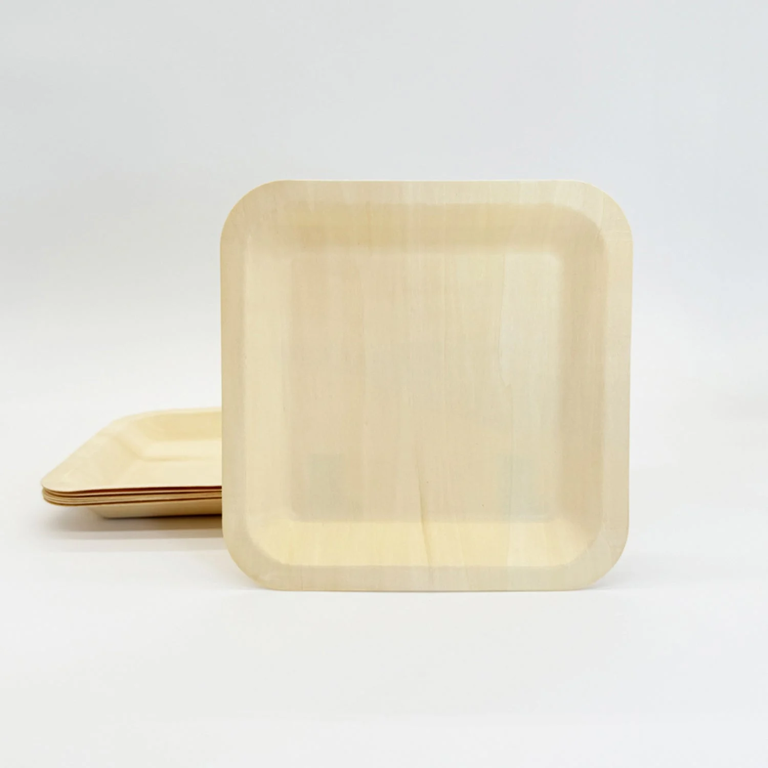 Plates, 9 x 9 Inch, Wood, Square,3 - 100 COUNT