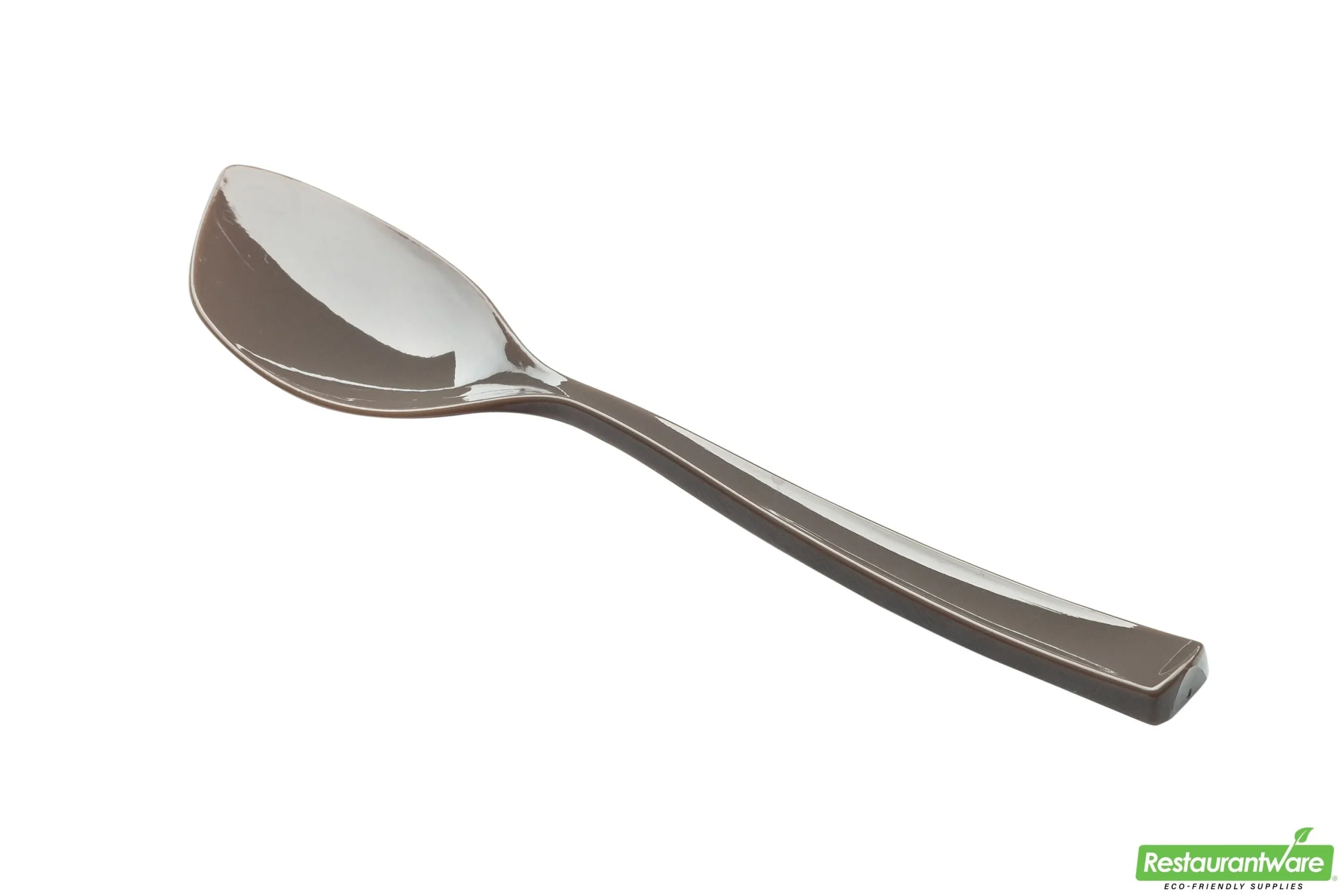 Spoons, Dessert, Petal, Heavyweight Plastic, Fashion Grey, 4.5 Inch, 4.5 Linear Inch,1 - 500 COUNT