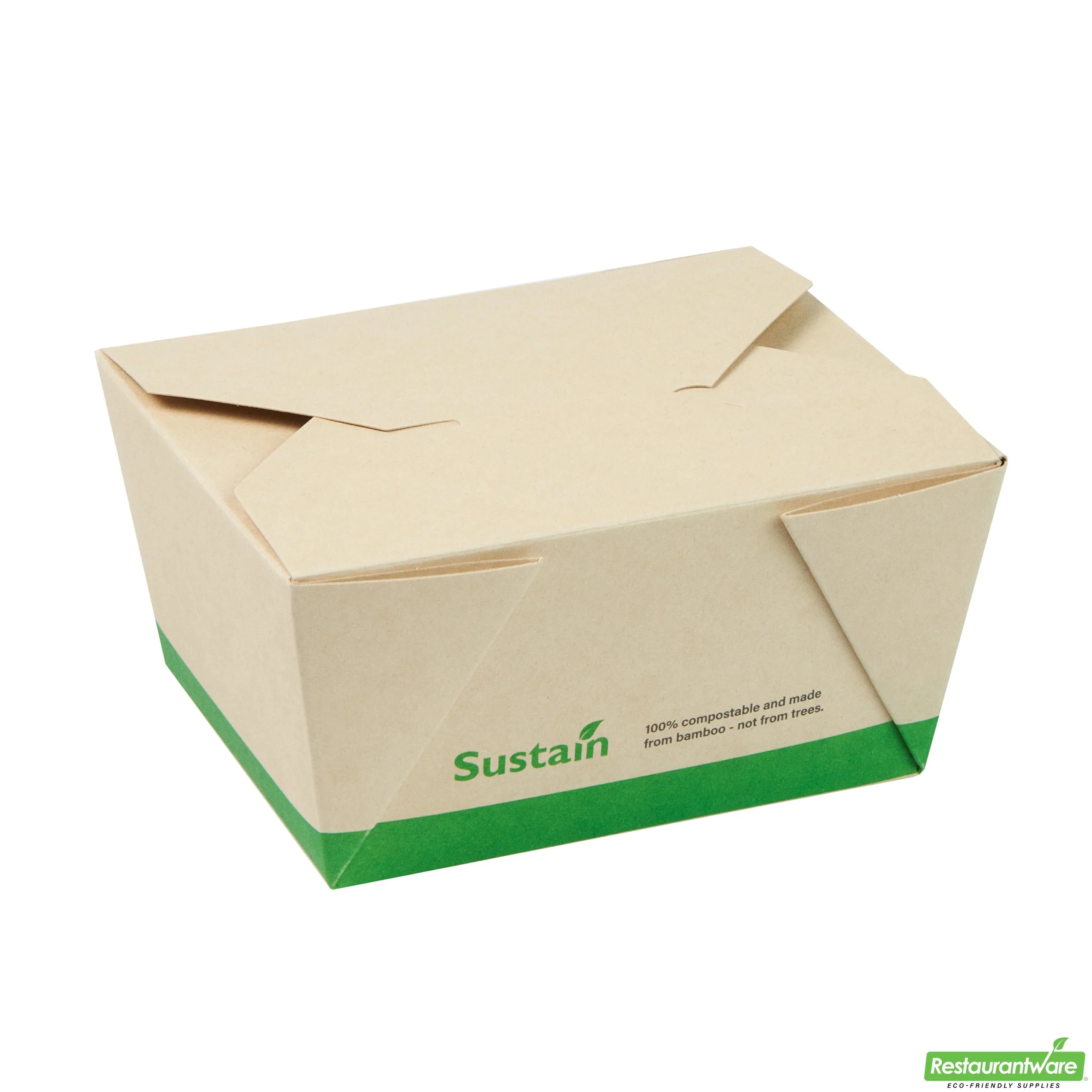 Containers, Take-Out, Sustain 30 Ounce, PLA-Lined Bamboo Paper, 5 x 4 x 2.50 Inch, #1, Rectangular,4 - 50 COUNT