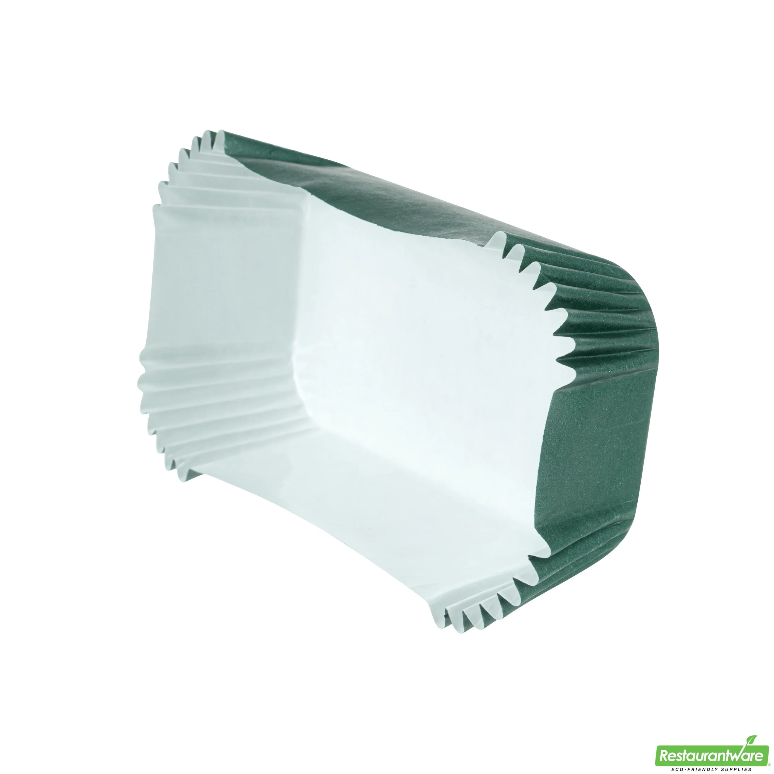 Cups, Baking, 5 Ounce, Paper, Forest Green, Ridged, Large 4.50 x 2.50 x 1.25 Inch, Elliptical,200 - 1 EACH