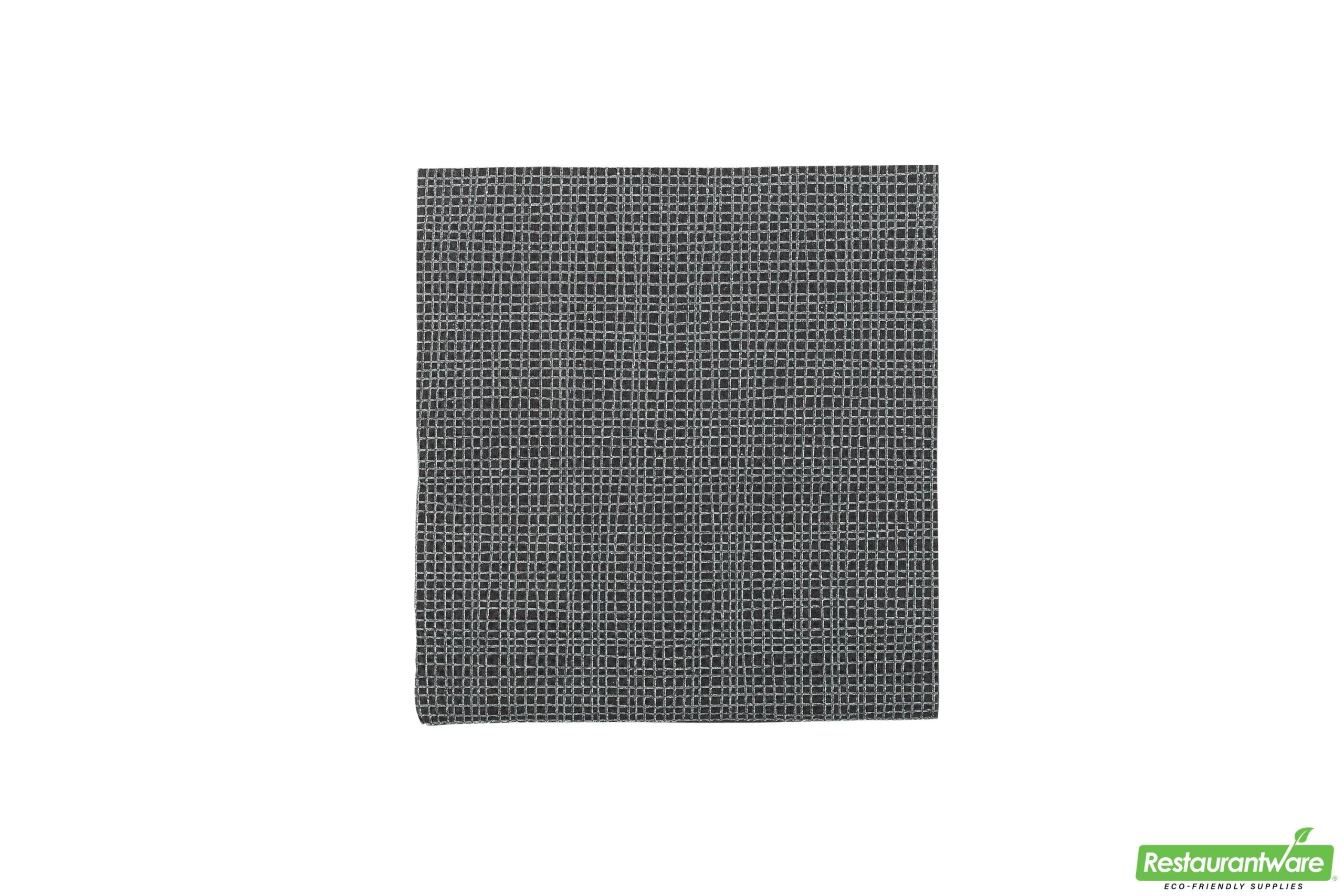 Napkins, Cocktail, 2 Ply, Black with White Threads, 8 x 8 Inch, 8 Linear Inch,1 - 4800 COUNT