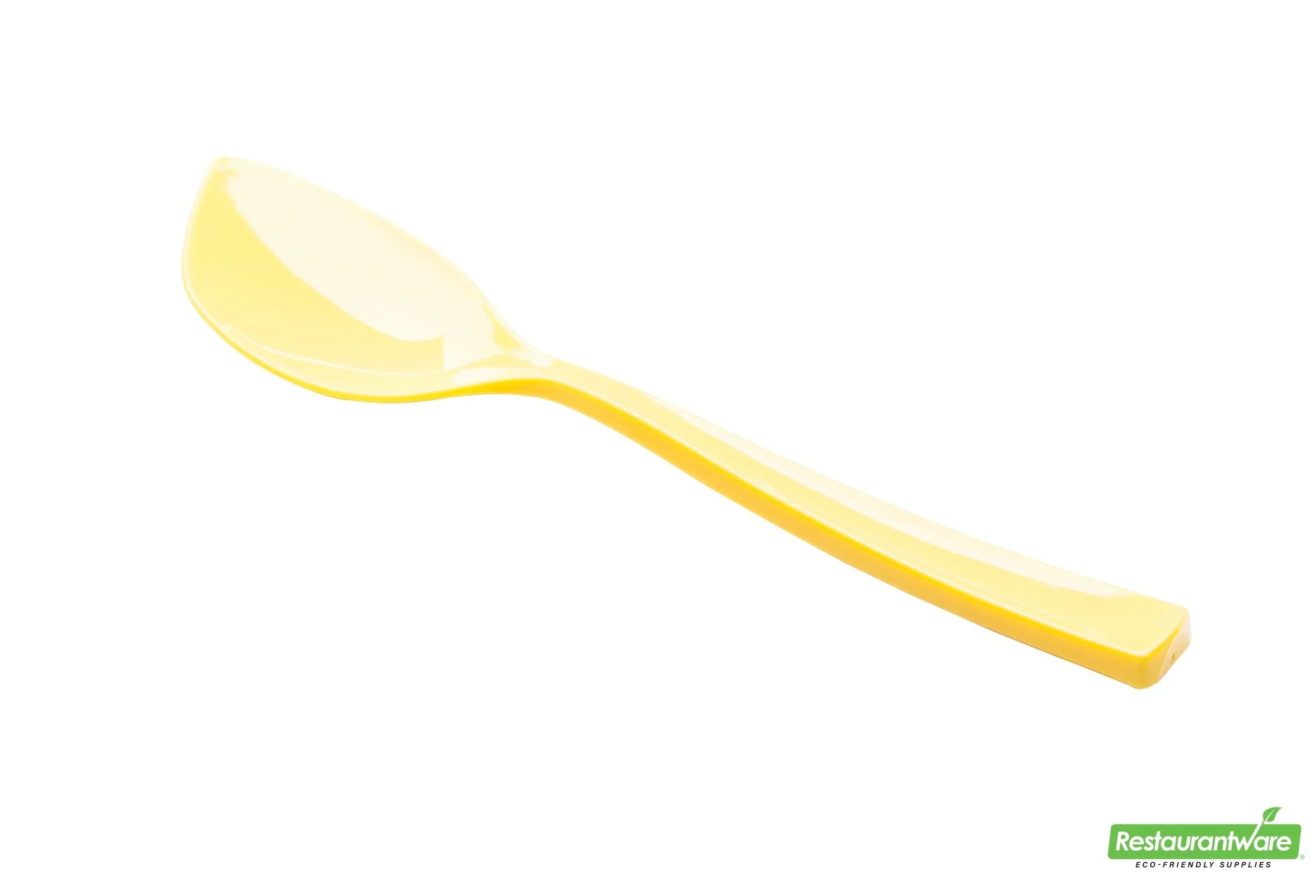 Spoons, Dessert, Petal, Heavyweight Plastic, Baby Yellow, 4.5 Inch, 4.5 Linear Inch,1 - 500 COUNT