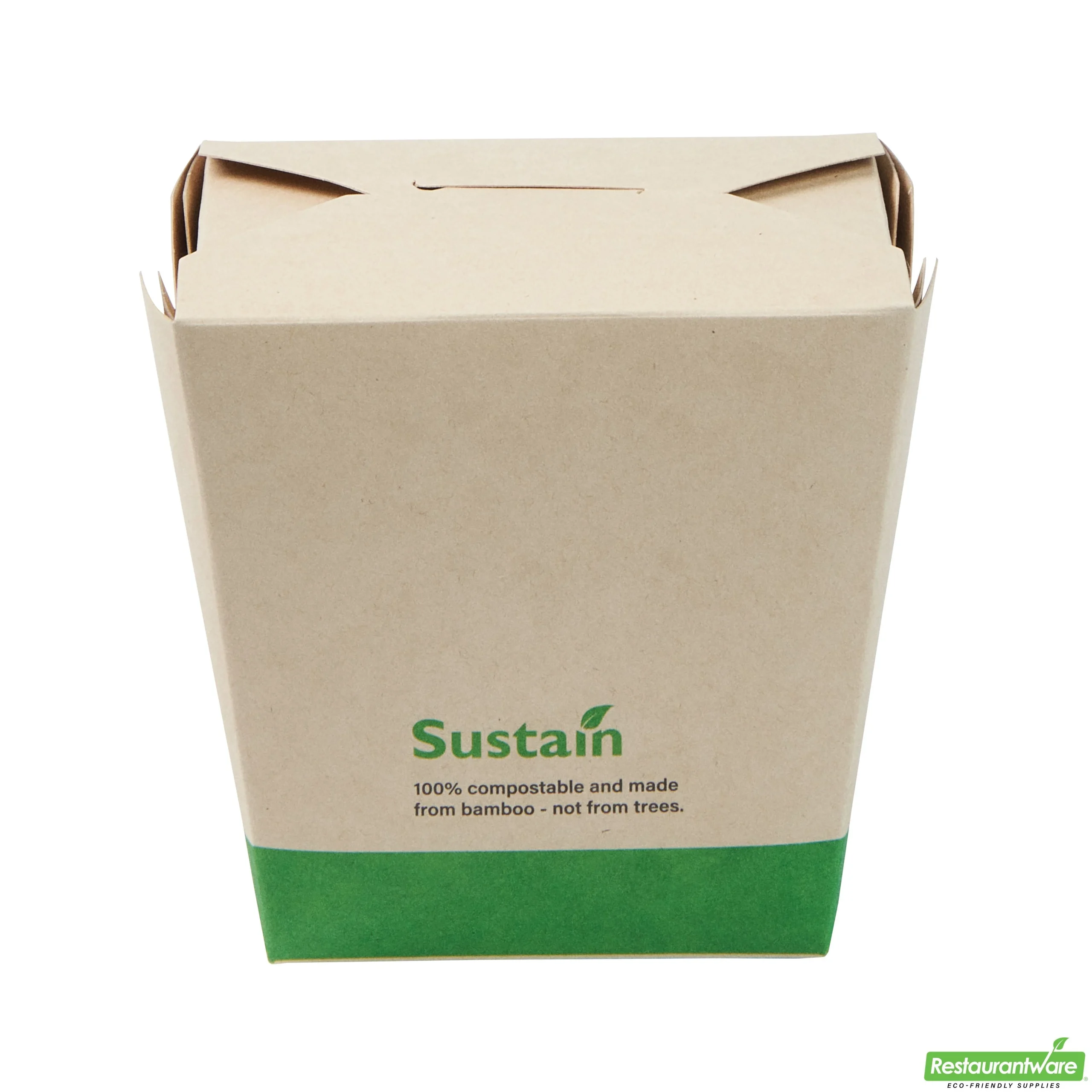 Containers, Noodle Take-Out, Sustain 26 Ounce, PLA-Lined Bamboo Paper, 4 x 3.50 x 4 Inch, Square,4 - 50 COUNT