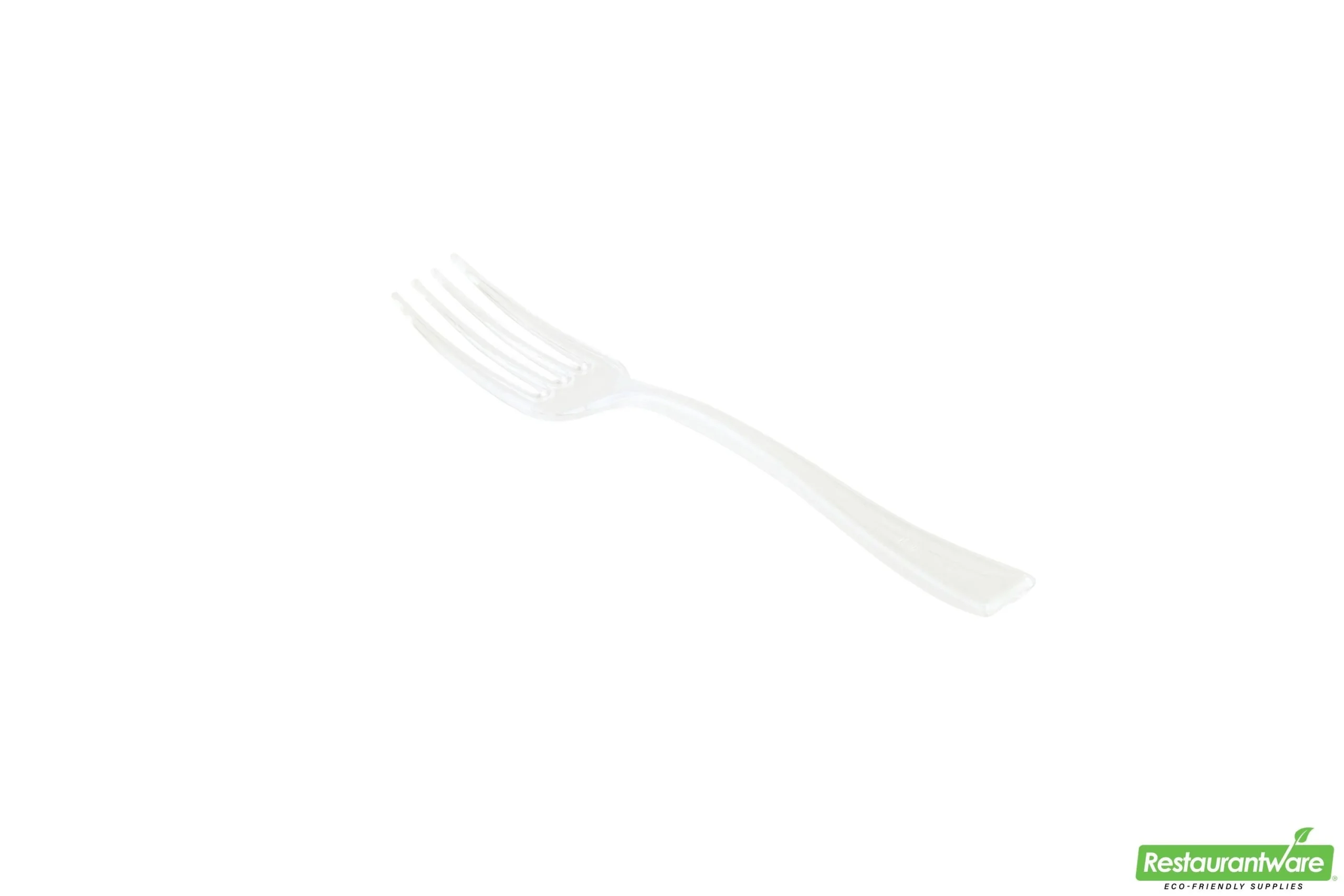 Forks, Plastic, Clear, 4 Inch, 4 Linear Inch,1 - 500 COUNT