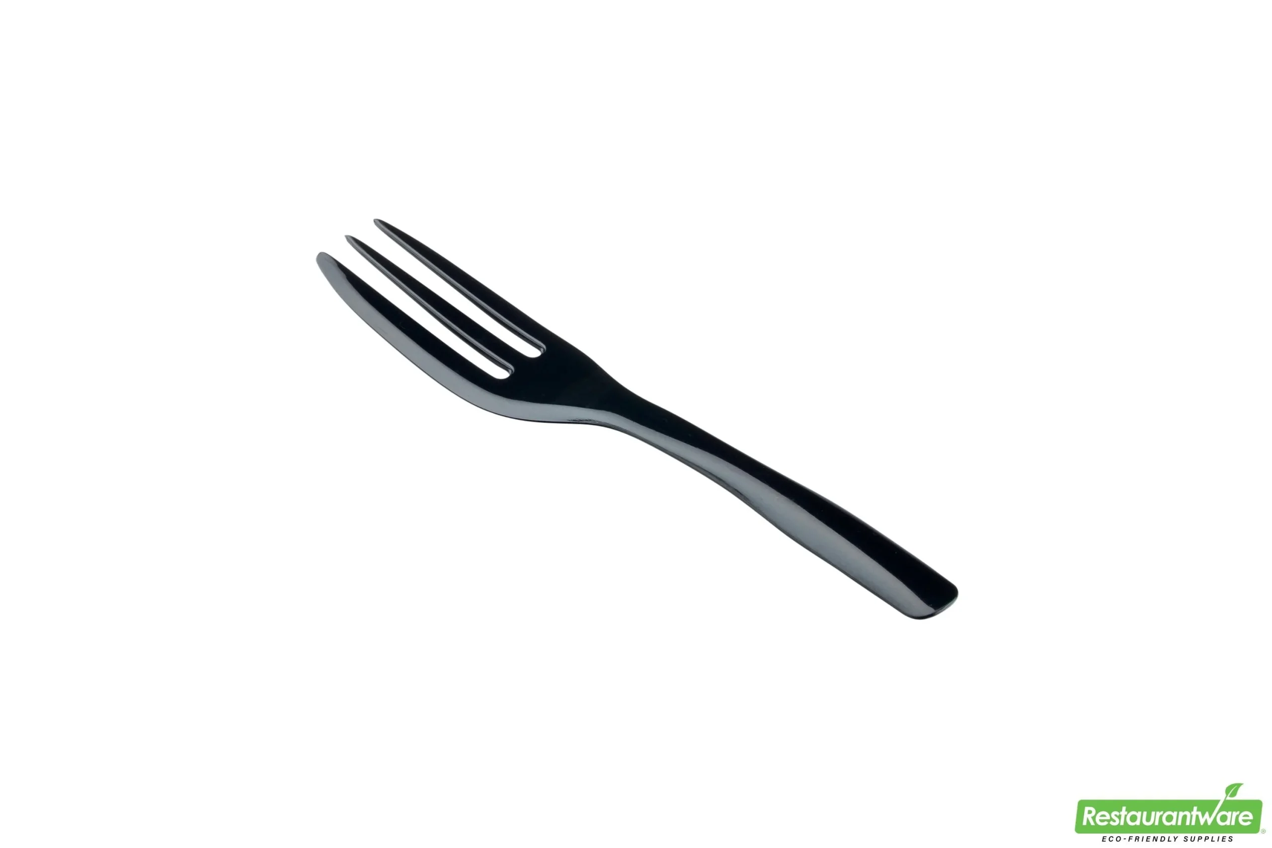 Forks, Cake, Heavyweight Plastic, Black, 4 Inch, with Knife-Edge, 4 Linear Inch,1 - 100 COUNT
