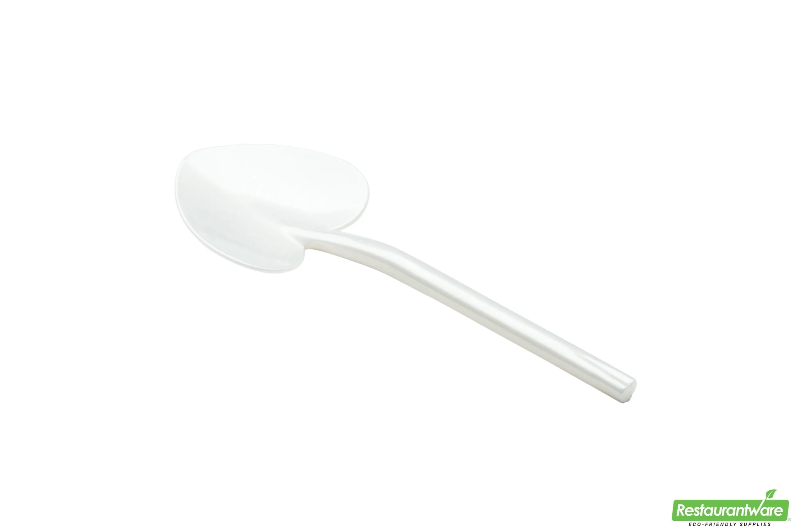 Spoons, Dessert, Love Shovel, Heavyweight Plastic, Pearl White, 3.5 Inch, 3.5 Linear Inch,1 - 100 COUNT