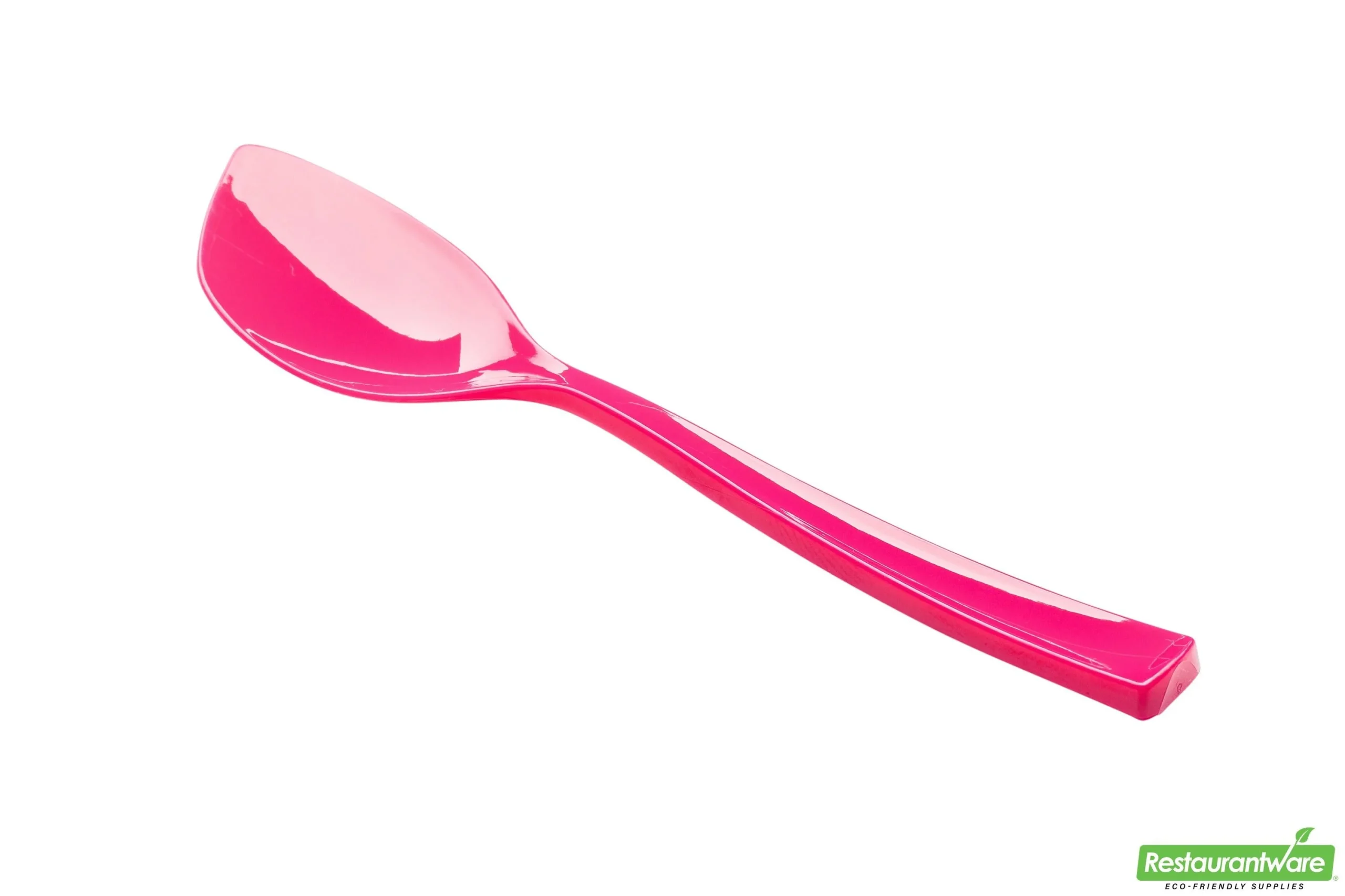 Spoons, Dessert, Petal, Heavyweight Plastic, Magenta, 4.5 Inch, 4.5 Linear Inch,1 - 500 COUNT