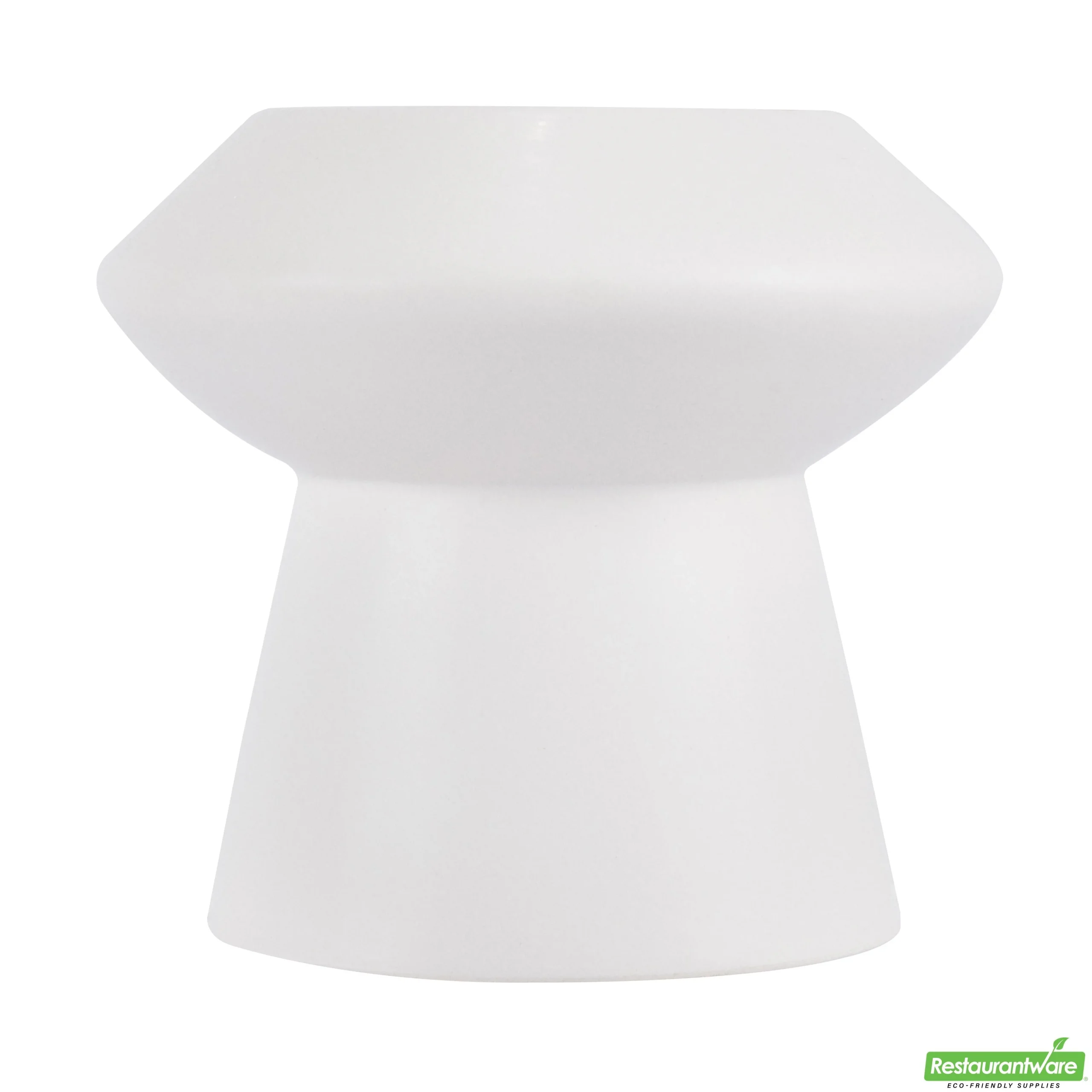 Vase, Table Art, 6.25 x 6.25 x 6 Inch, Ceramic, White, Mushroom Shape,1 - 1 EACH