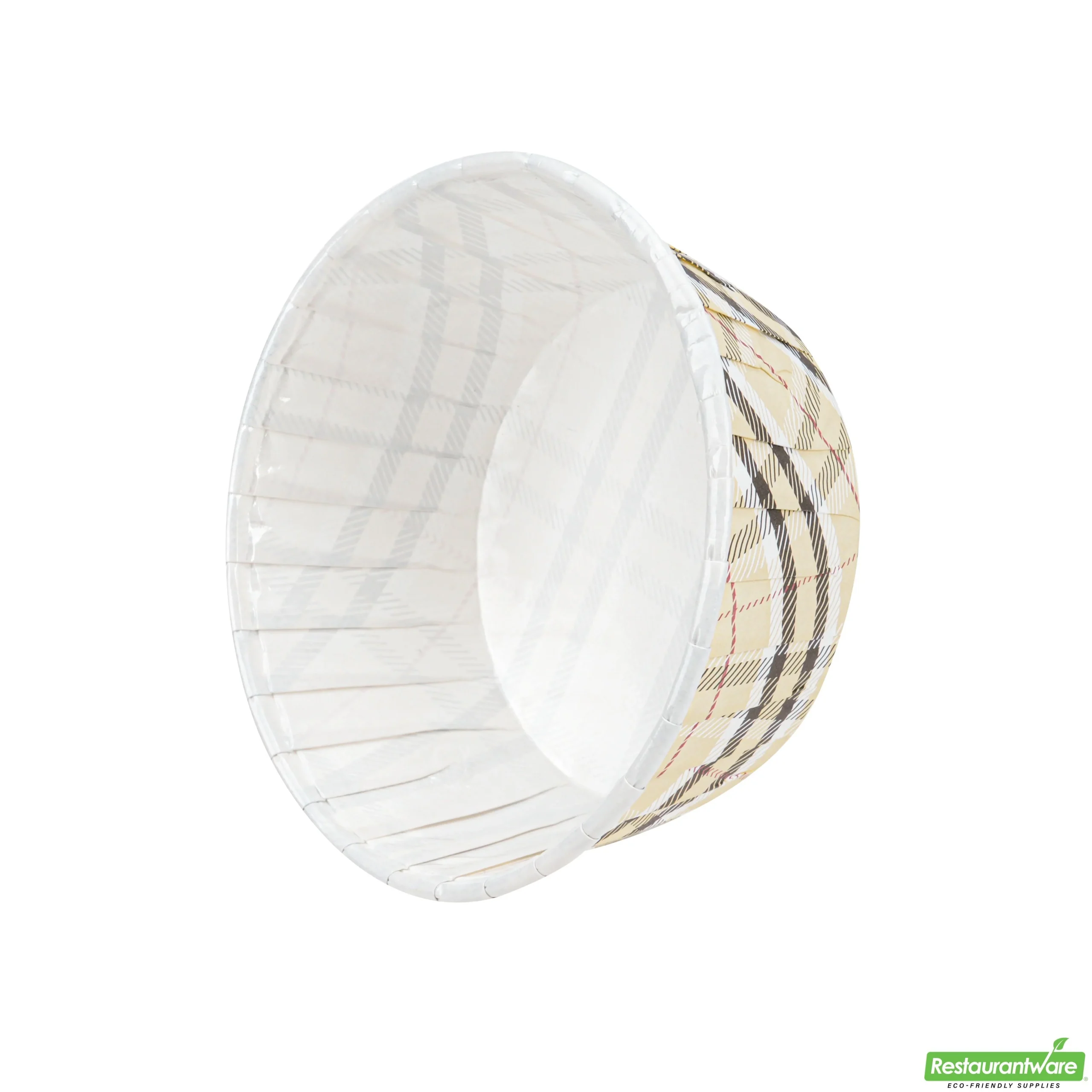 Cups, Baking, 5 Ounce, Paper, Plaid, Pleated, Large 3.75 x 3.75 x 1.50 Inch, Round,200 - 1 EACH