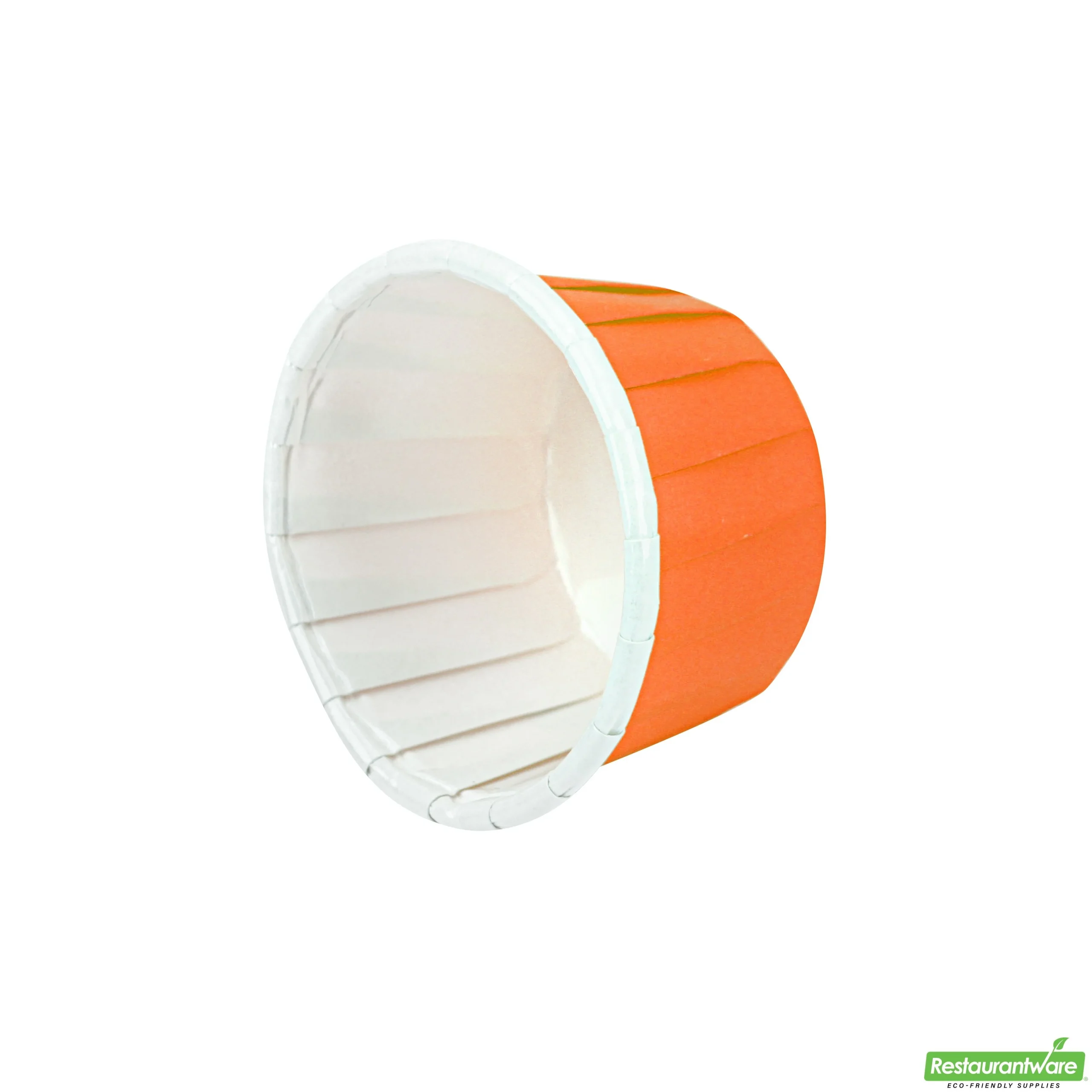 Cups, Baking, 1 Ounce, Paper, Tangerine Orange, Pleated, Small 2 x 2 x 1.25 Inch, Round,200 - 1 EACH