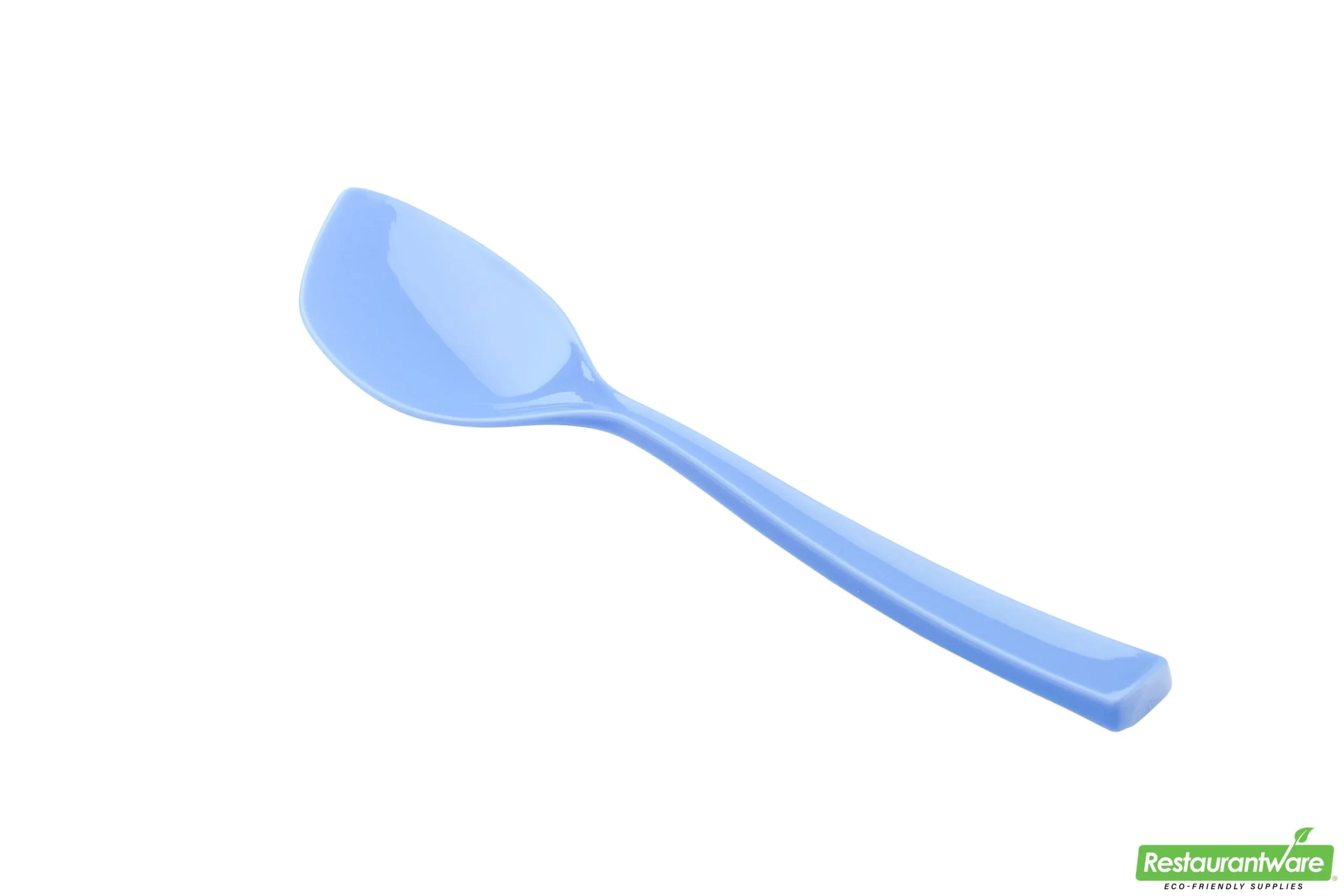 Spoons, Dessert, Petal, Heavyweight Plastic, Periwinkle, 4.5 Inch, 4.5 Linear Inch,1 - 500 COUNT