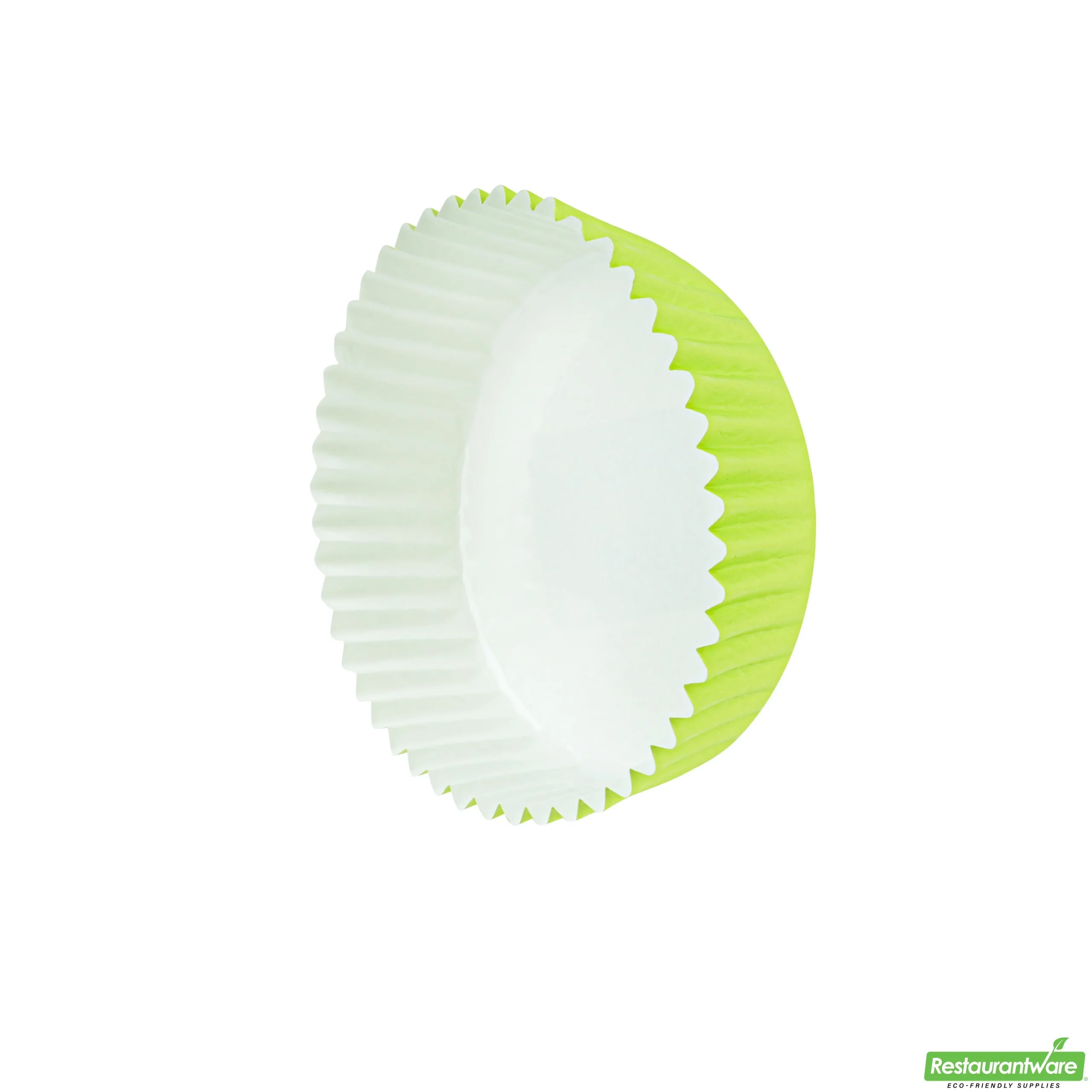 Cups, Baking, 4 Ounce, Paper, Eco Green, Ridged, 3.50 x 3.50 x 1 Inch, Round,200 - 1 EACH