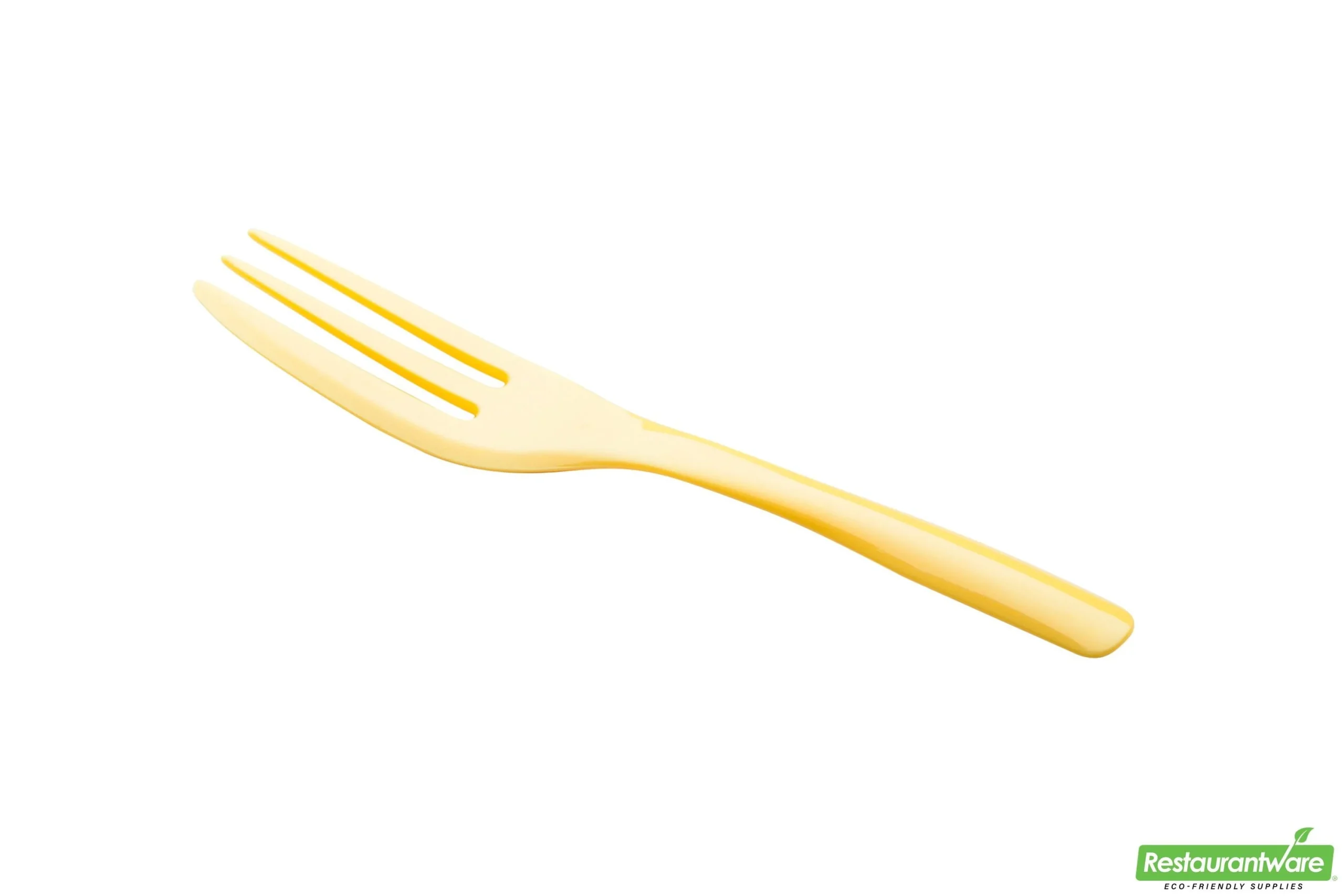 Forks, Cake, Heavyweight Plastic, Baby Yellow, 4 Inch, with Knife-Edge, 4 Linear Inch,1 - 100 COUNT