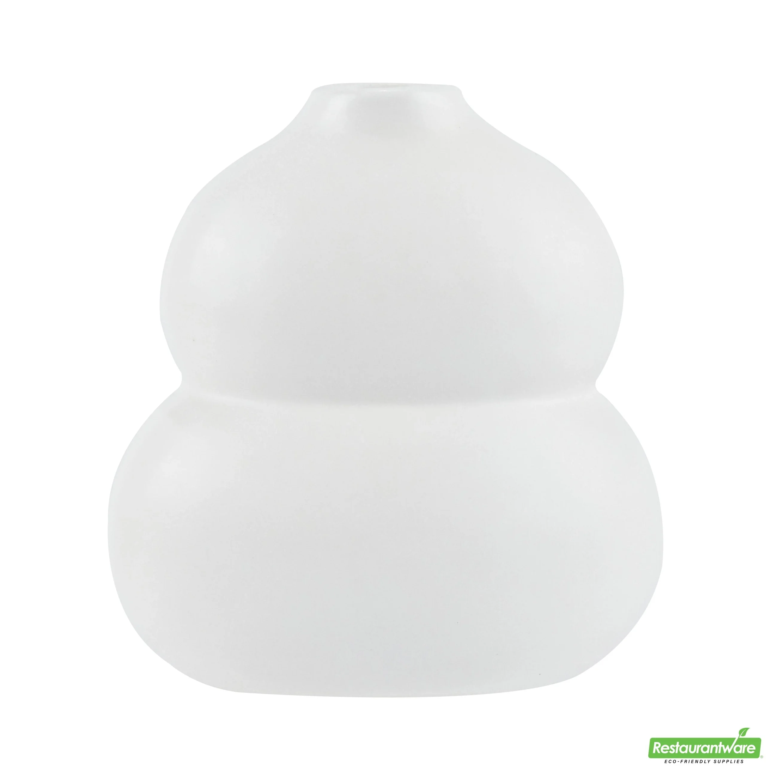 Vase, Table Art, 6.50 x 4 x 7 Inch, Ceramic, White, Gourd Shape,1 - 1 EACH