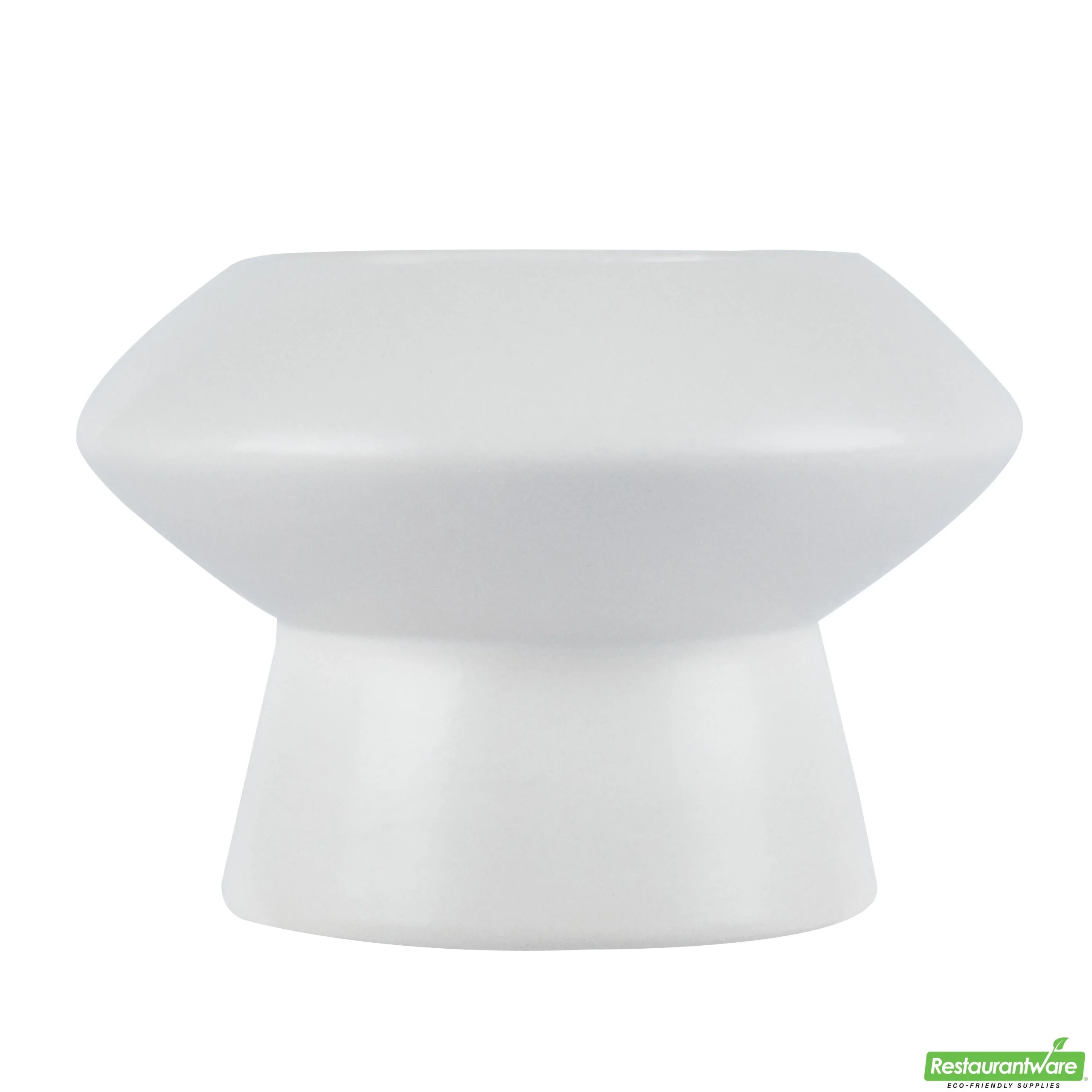 Vase, Table Art, 5.75 x 5.75 x 4 Inch, Ceramic, White, Mushroom Shape,1 - 1 EACH