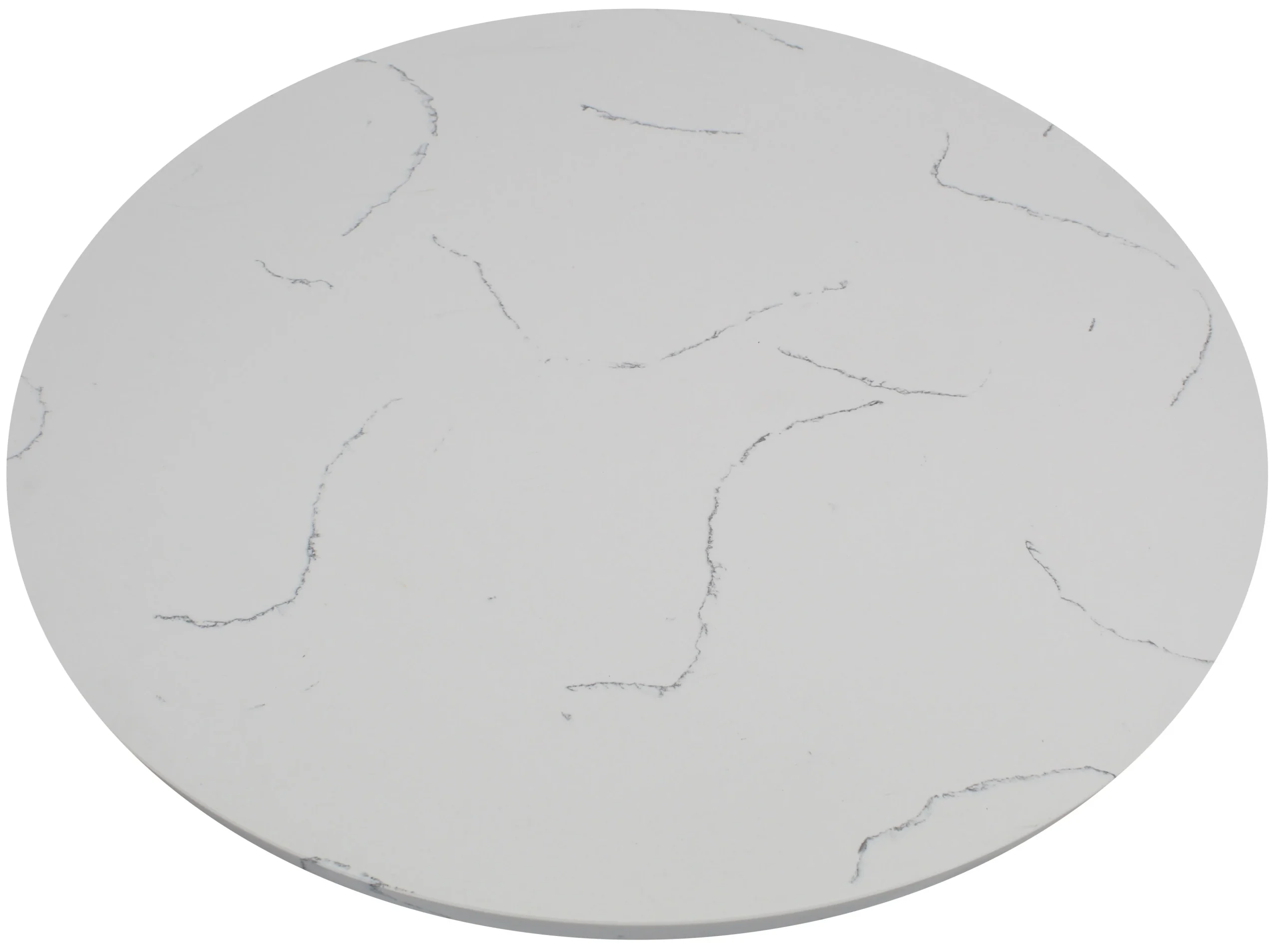 Tabletop, 36 Inch, Quartz, Carrera White, Round,1 - 1 COUNT