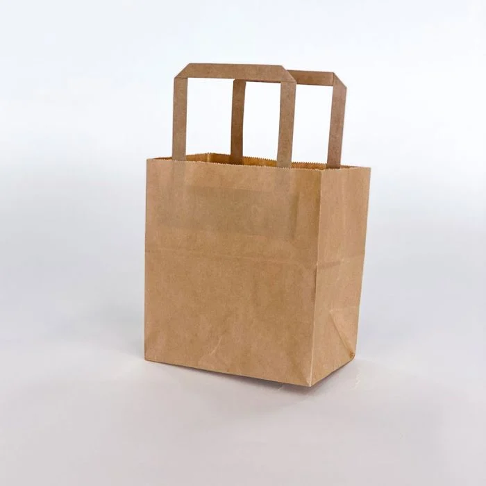Bags, Eighth-Peck, Paper, Natural, Plain, Double Handle, Junior,500 - 1 EACH