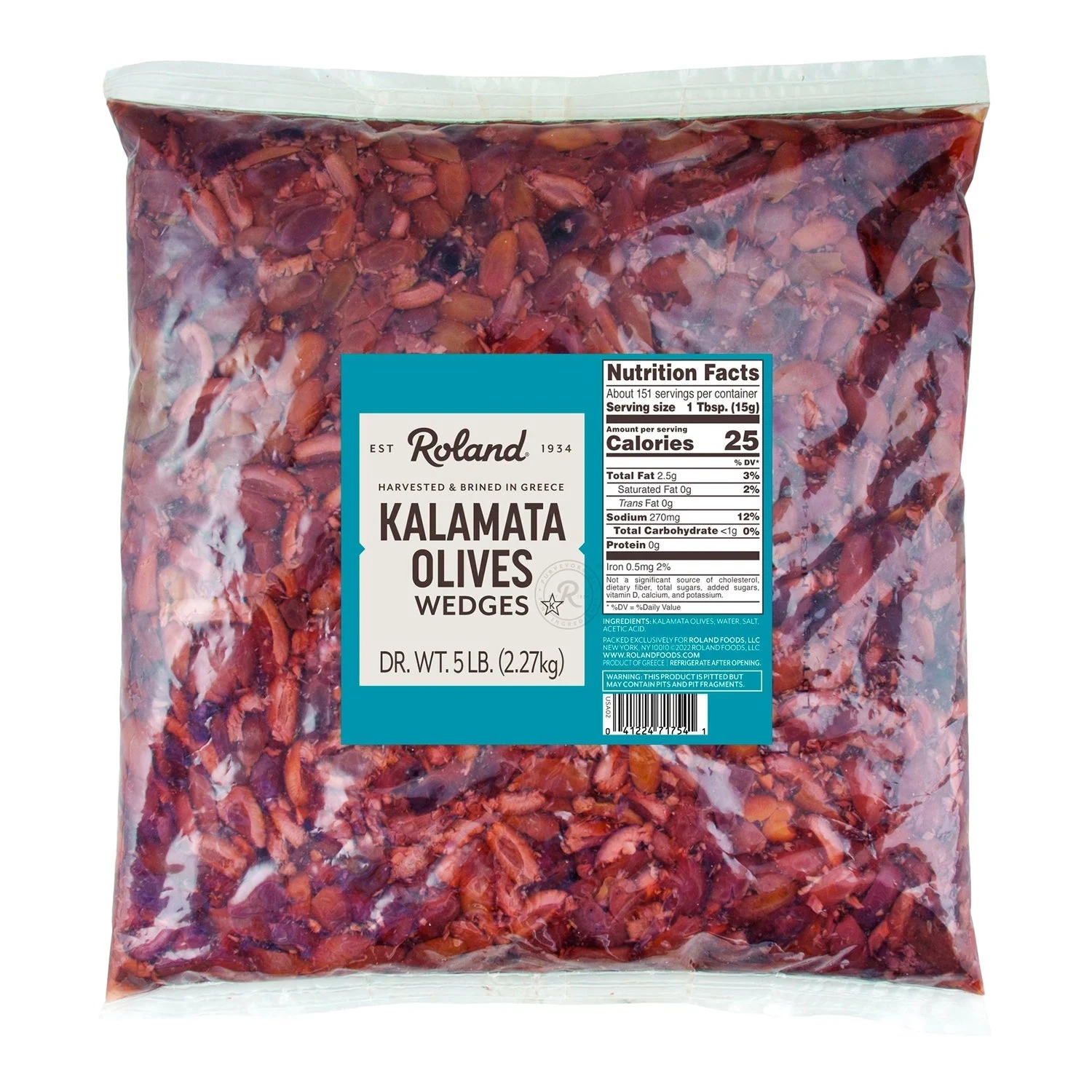 Olives, Kalamata, Wedged, Bag,2 - 6.17 POUND