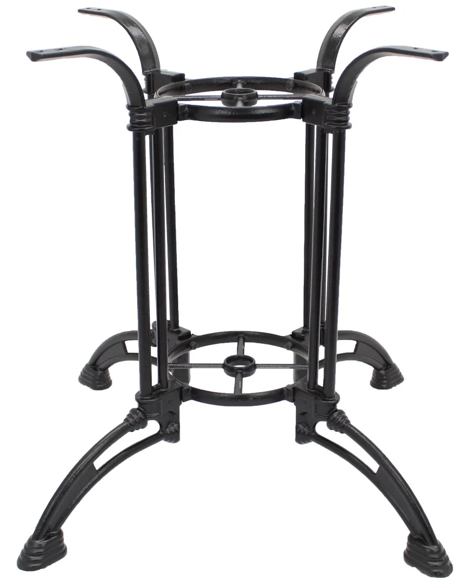 Table Base, 24 Inch, Dining Height, Matte, Black, Ornate, with Umbrella Hole,1 - 1 COUNT