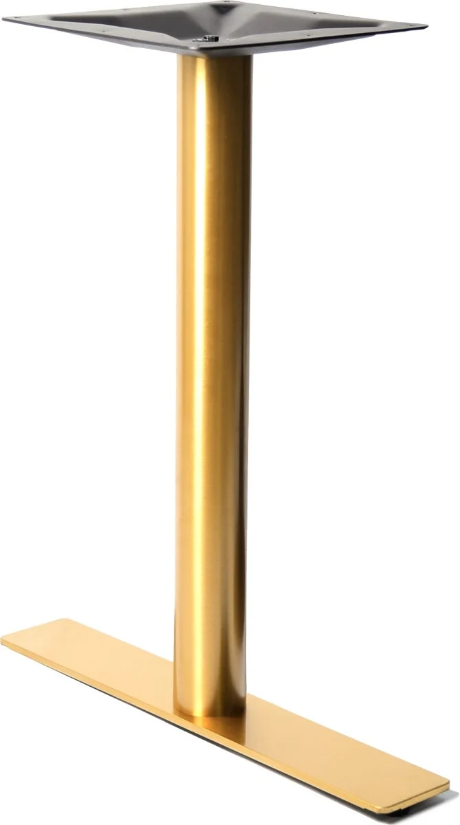 Table Base, 4 x 24 Inch, Dining Height, Gold, Stainless Steel,2 - 1 COUNT