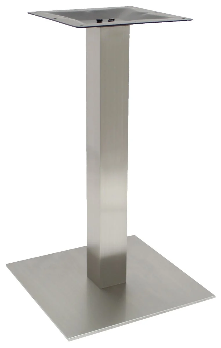 Table Base, 17 Inch, Bar Height, Stainless Steel, Square,2 - 1 COUNT