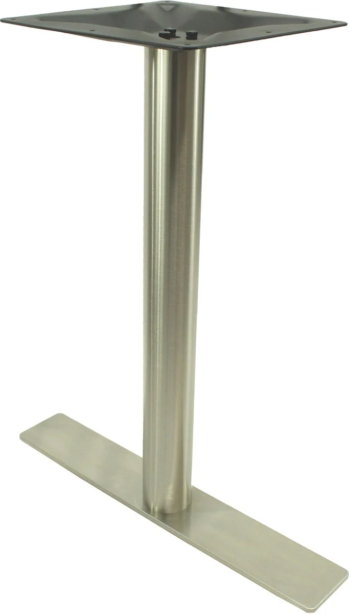Table Base, 4 x 24 Inch, Bar Height, Stainless Steel,2 - 1 COUNT