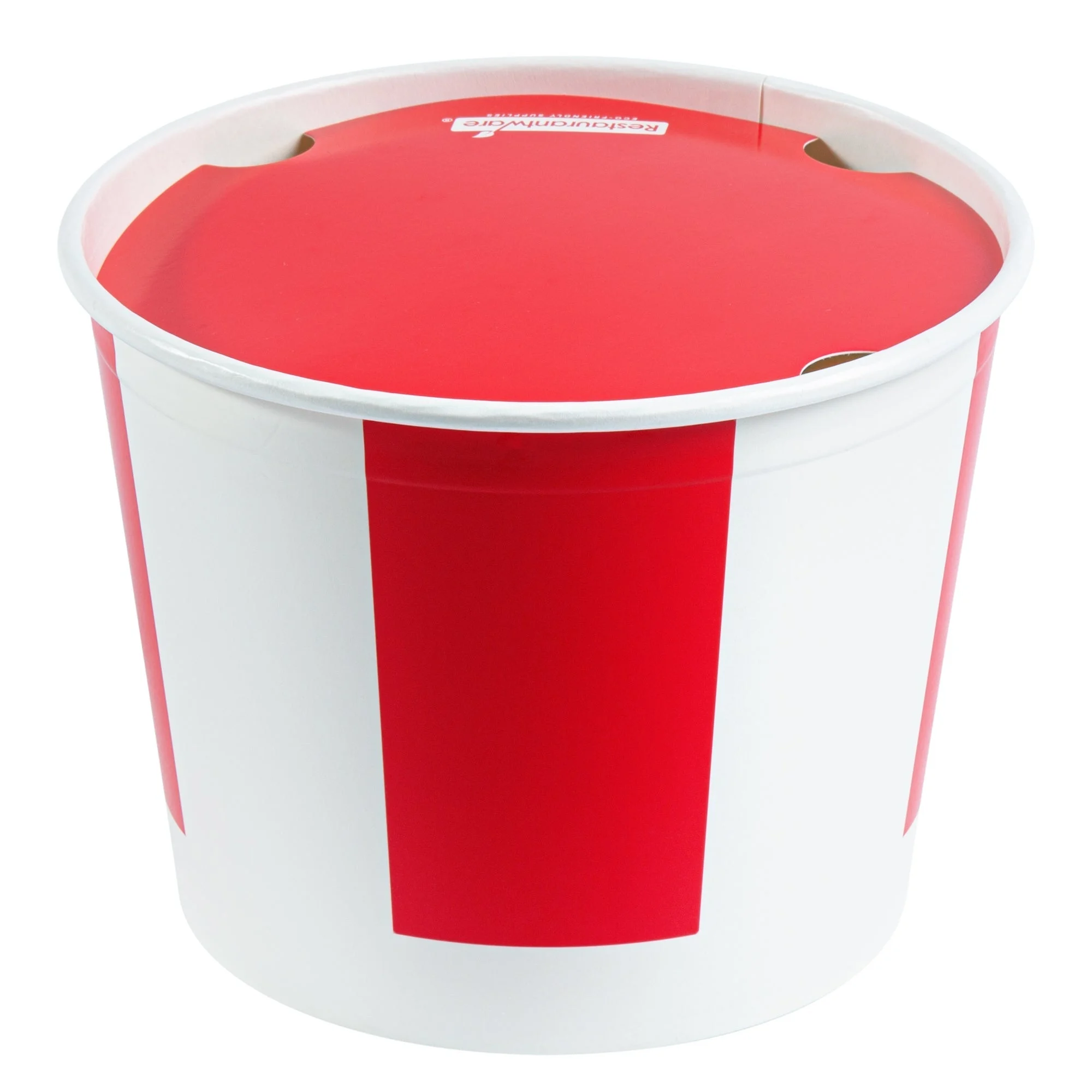 Buckets, Chicken, Bio Tek 130 Ounce, Paper, Red & White, includes Lid,4 - 25 COUNT