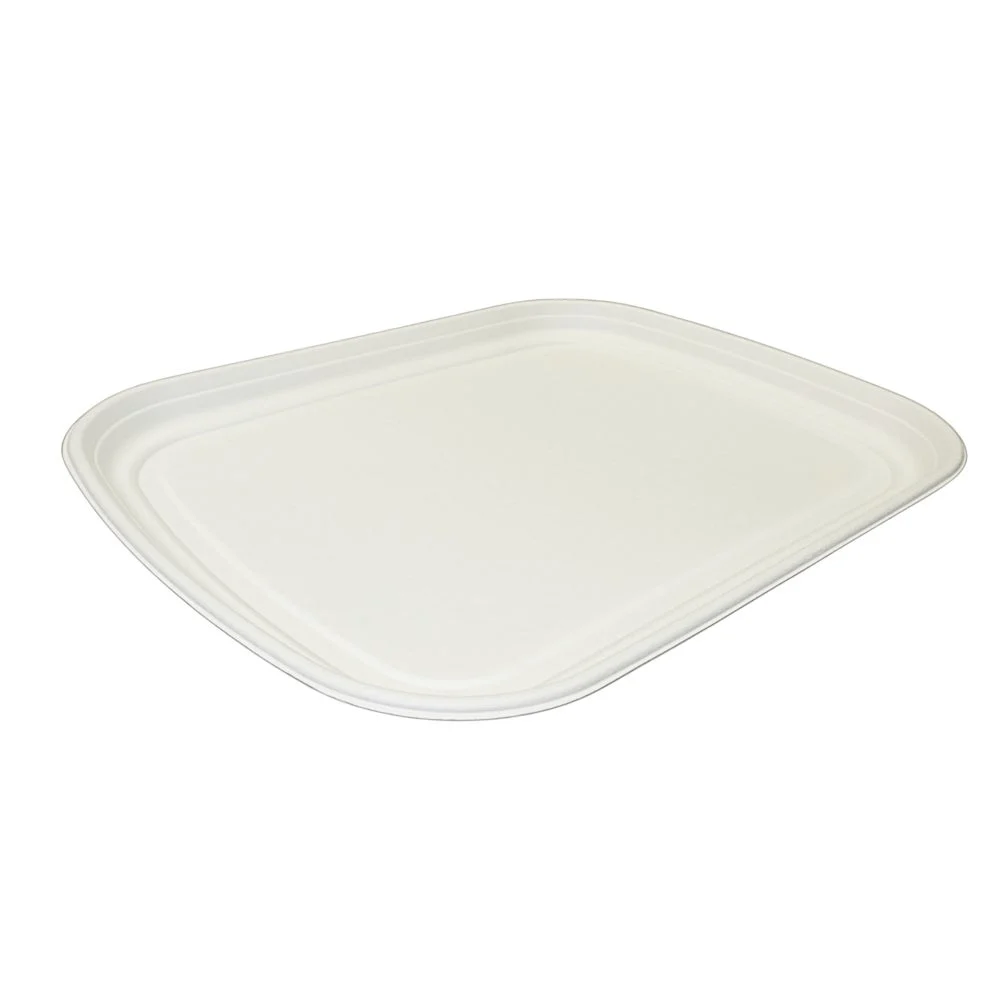 Tray, Food, 13 x 17 Inch, Bagasse, White,100 - 1 COUNT