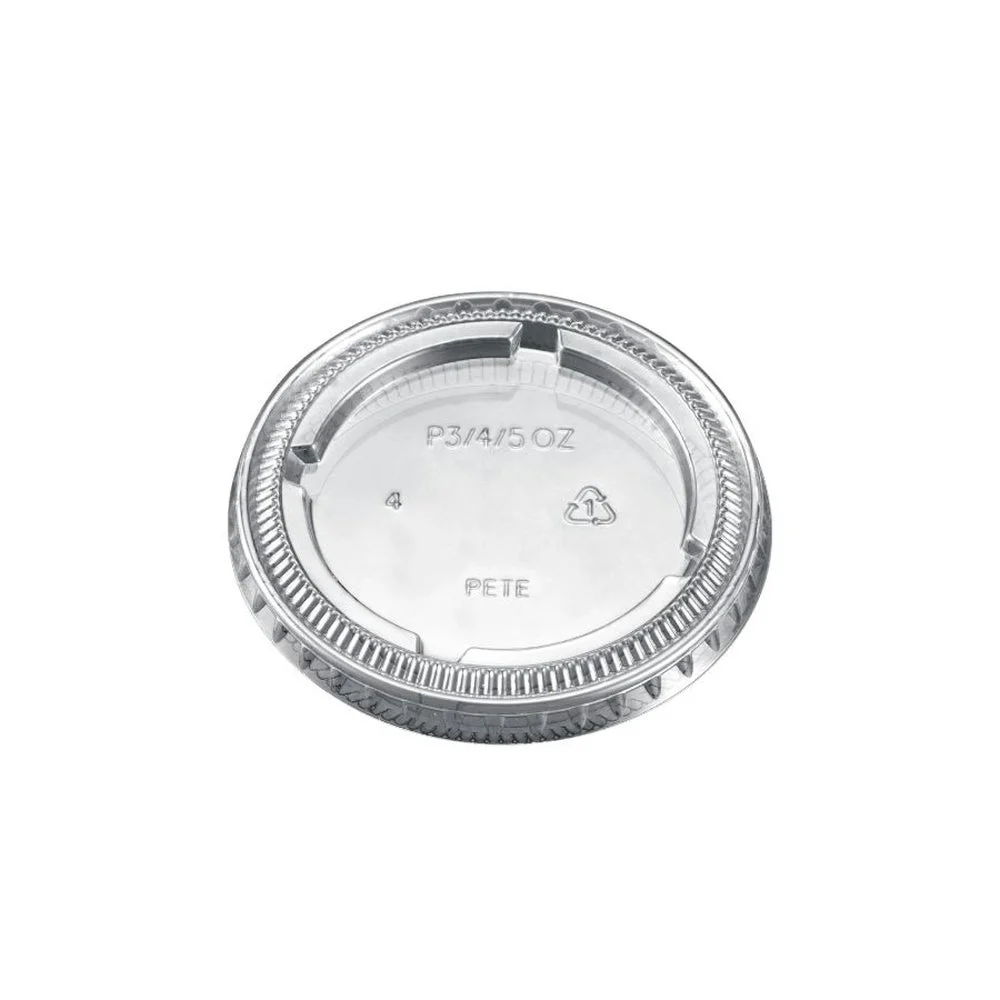 Lids, Flat, Plastic, Clear, PET, For 3.25, 4 & 5.5 Ounce Portion Cups,2500 - 1 COUNT