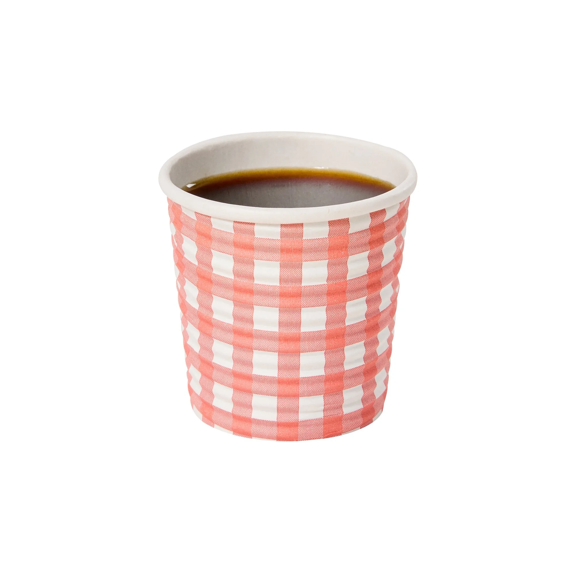 Cups, Coffee, 4 Ounce, Paper, Picnic Print, Spiral Wall, 2.50 x 2.50 x 2.25 Inch,20 - 25 COUNT
