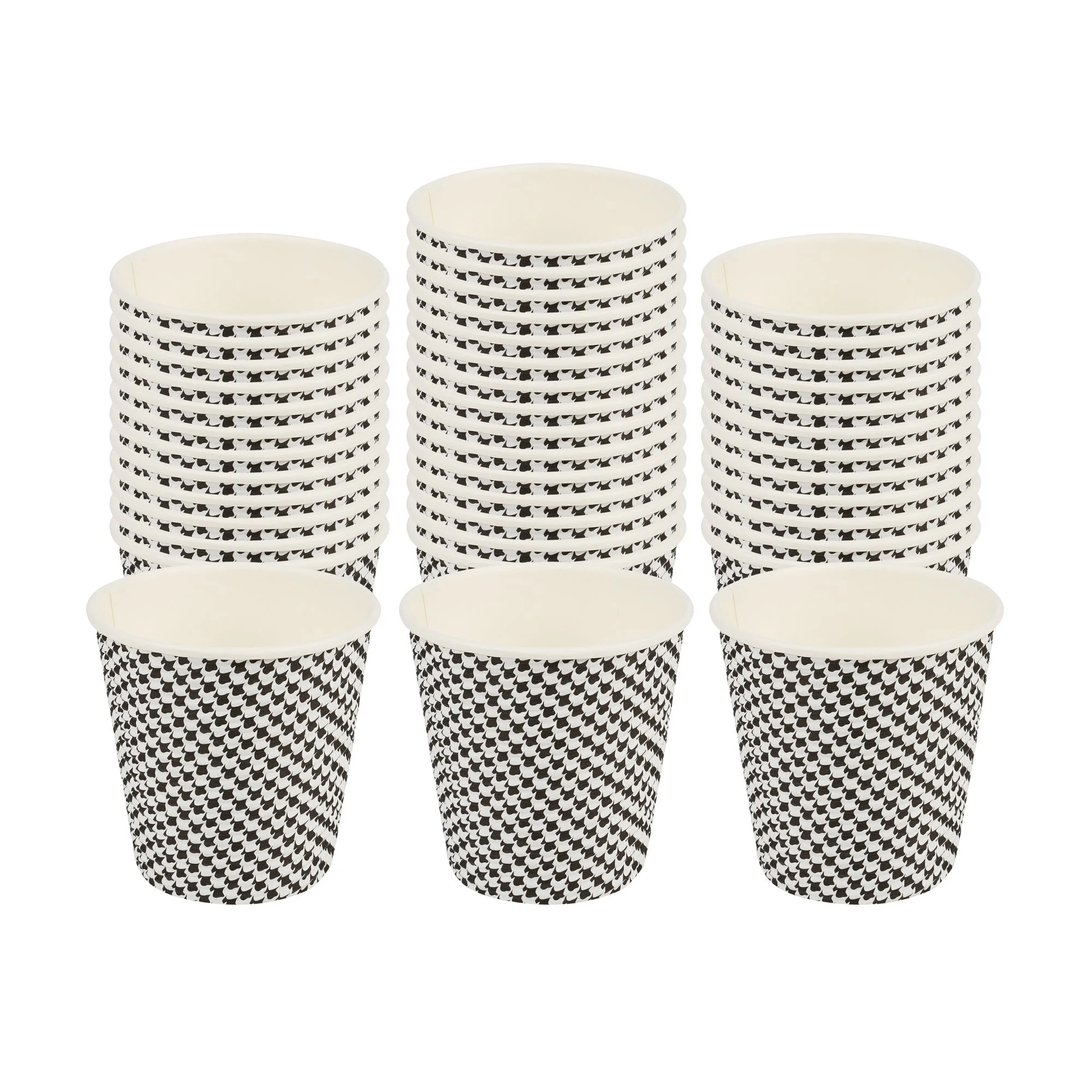 Cups, Coffee, 8 Ounce, Paper, Houndstooth, Spiral Wall, 3.50 x 3.50 x 3.25 Inch,20 - 25 COUNT