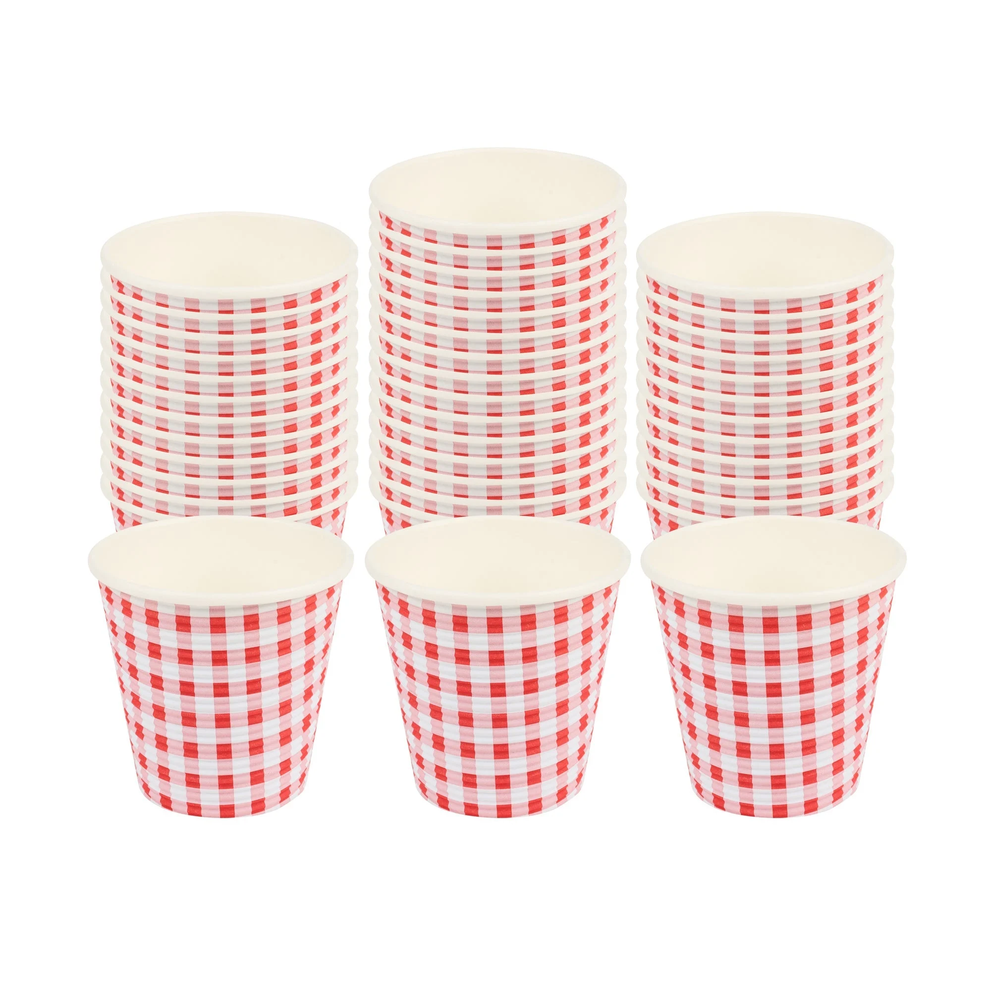 Cups, Coffee, 8 Ounce, Paper, Picnic Print, Spiral Wall, 3.50 x 3.50 x 3.25 Inch,25 - 1 EACH