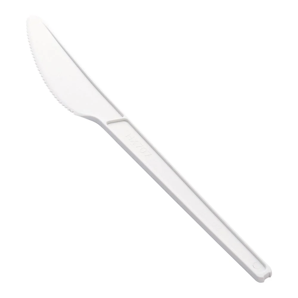 Knives, Plastic, White, 6.5 Inch, Compostable PLA,1 - 50 COUNT