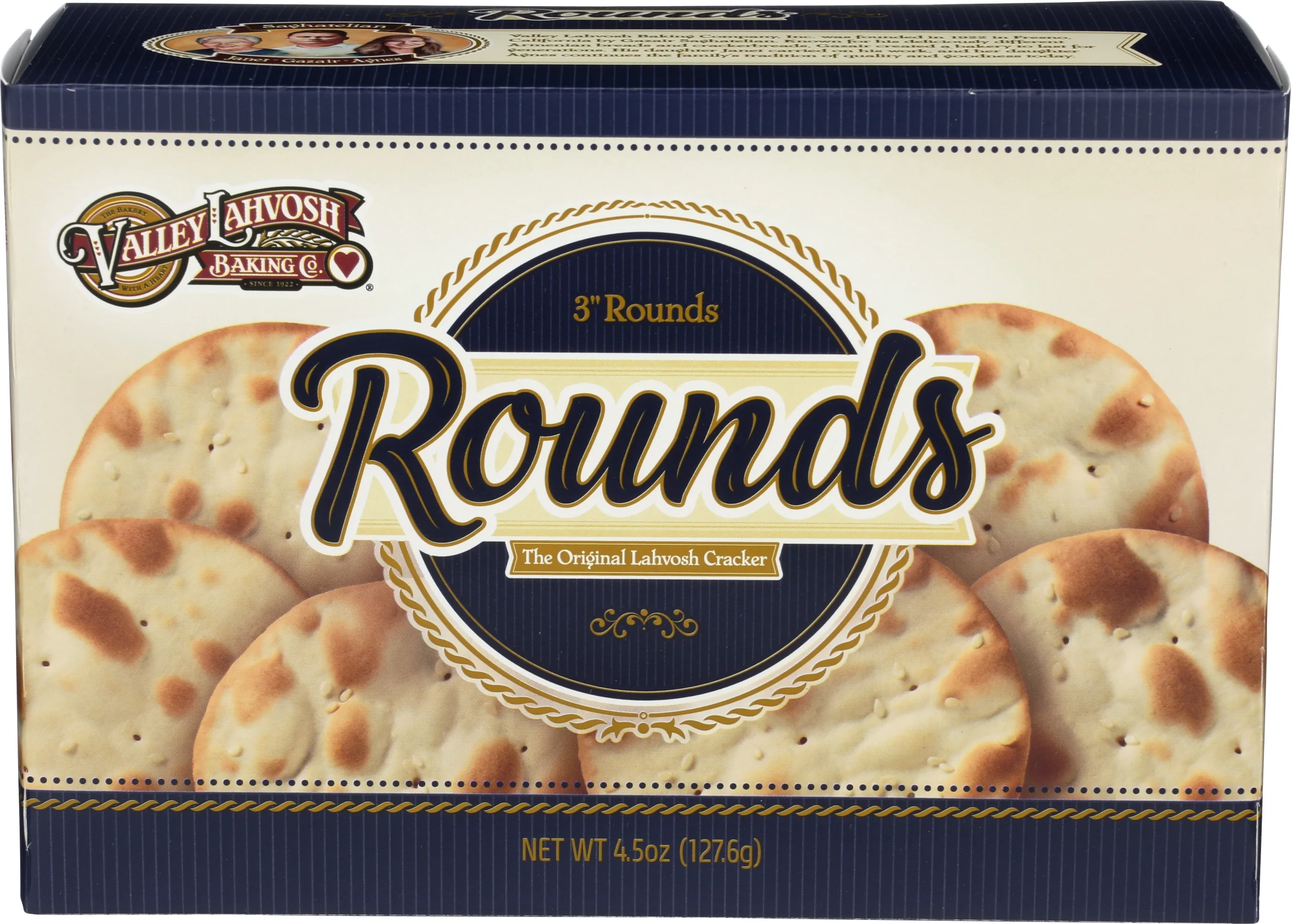 Lahvosh Crackerbread 3 Inch  Original Rounds 4.5 Ounce Size - 12 Per Case.