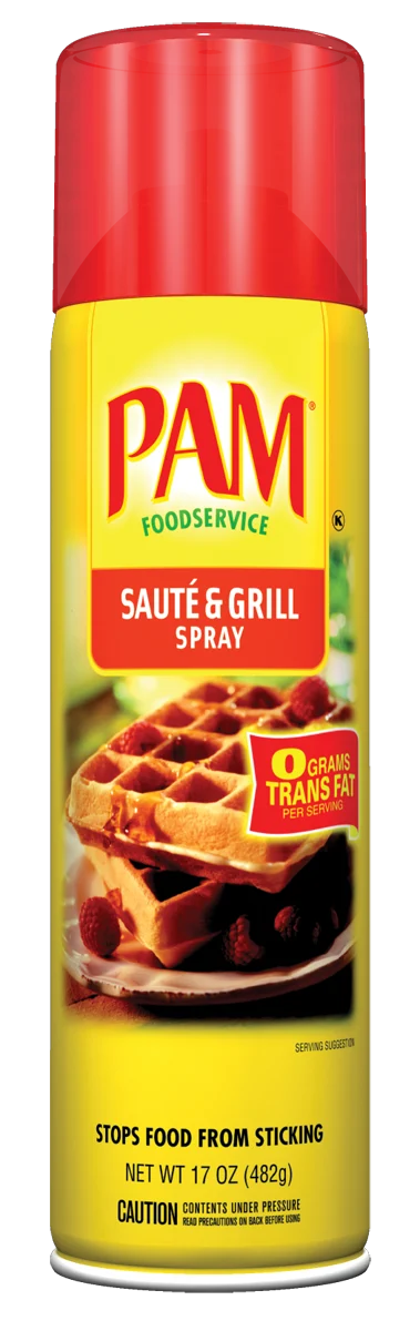 Pam Saute & Grill Cooking Spray 17 Ounce Size - 6 Per Case.