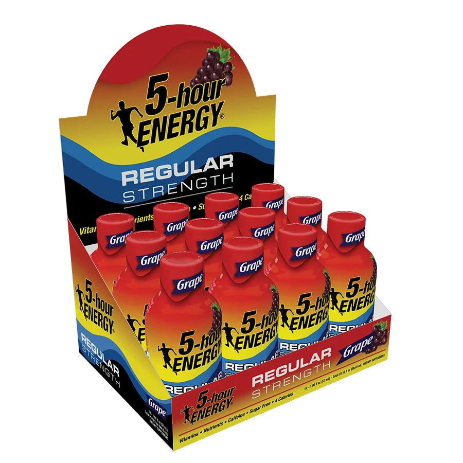 Hour Energy Shot Regular Strength Grape Pack 1.93 Fluid Ounce - 216 Per Case.