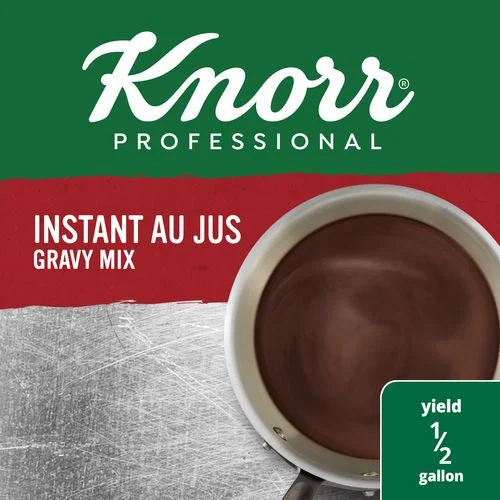 Knorr Instant Soup Base Au Jus Gravy 3.7 Ounce Size - 12 Per Case.
