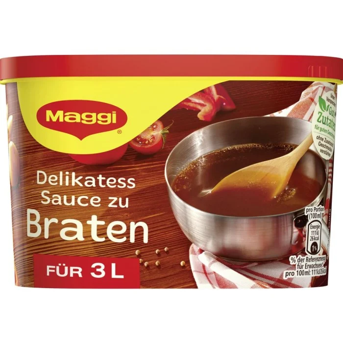 Maggi Delikatess Sauce zu Braten ergibt 3 Liter