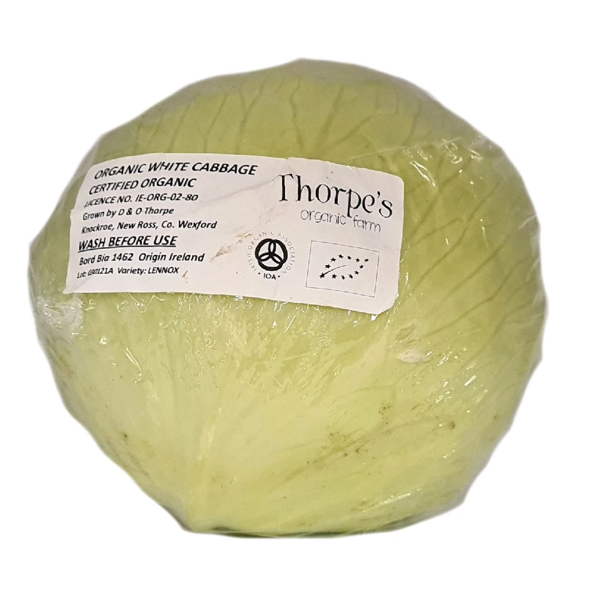 Des & Olive Thorpe's Organic White Cabbage