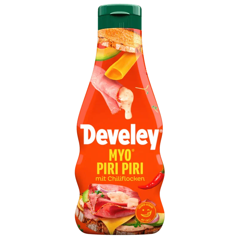 Develey MYO® Piri Piri vegane Salatcreme mit Chiliflocken 235ml / 7.95 fl.oz.