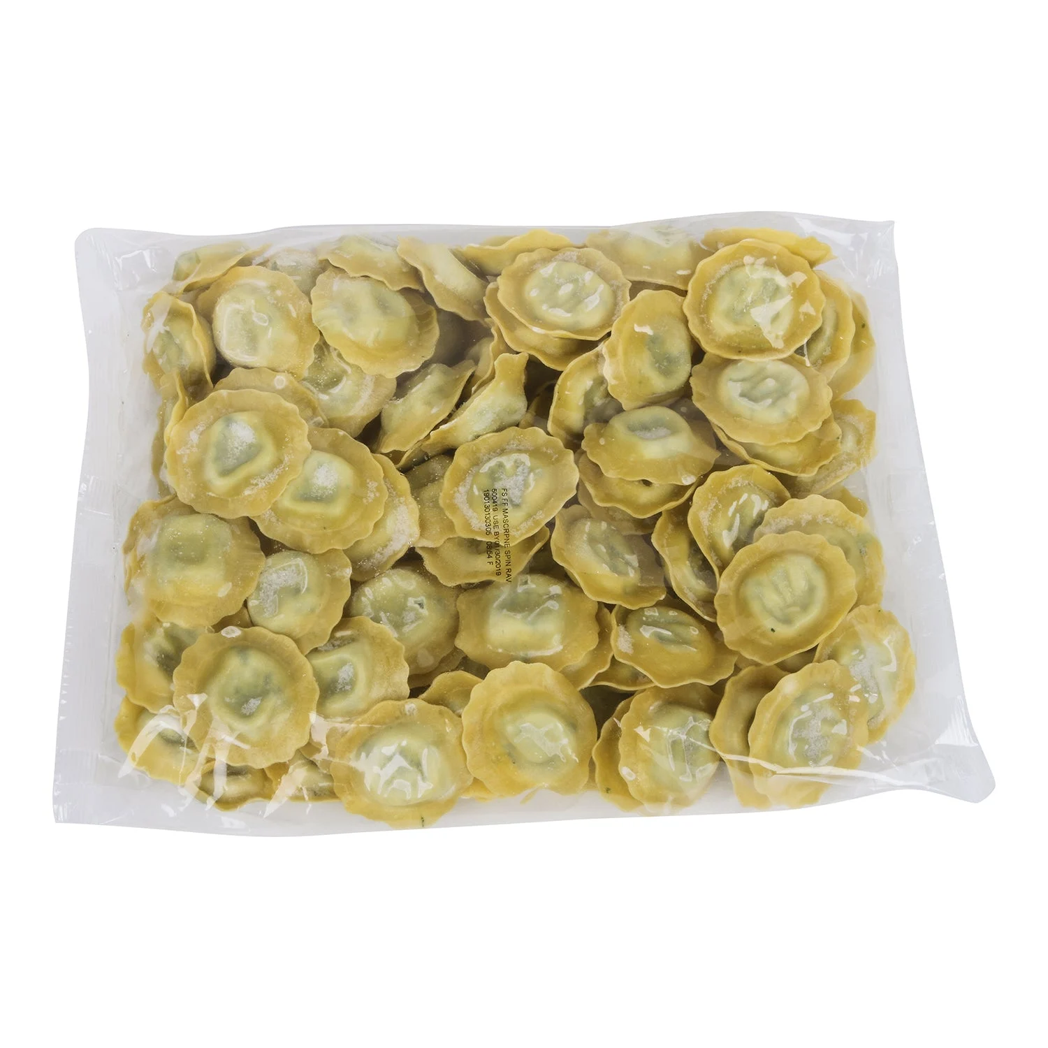 Fresh Frozen Mascarpone & Spinach Ravioli 3 Pound Each - 2 Per Case.