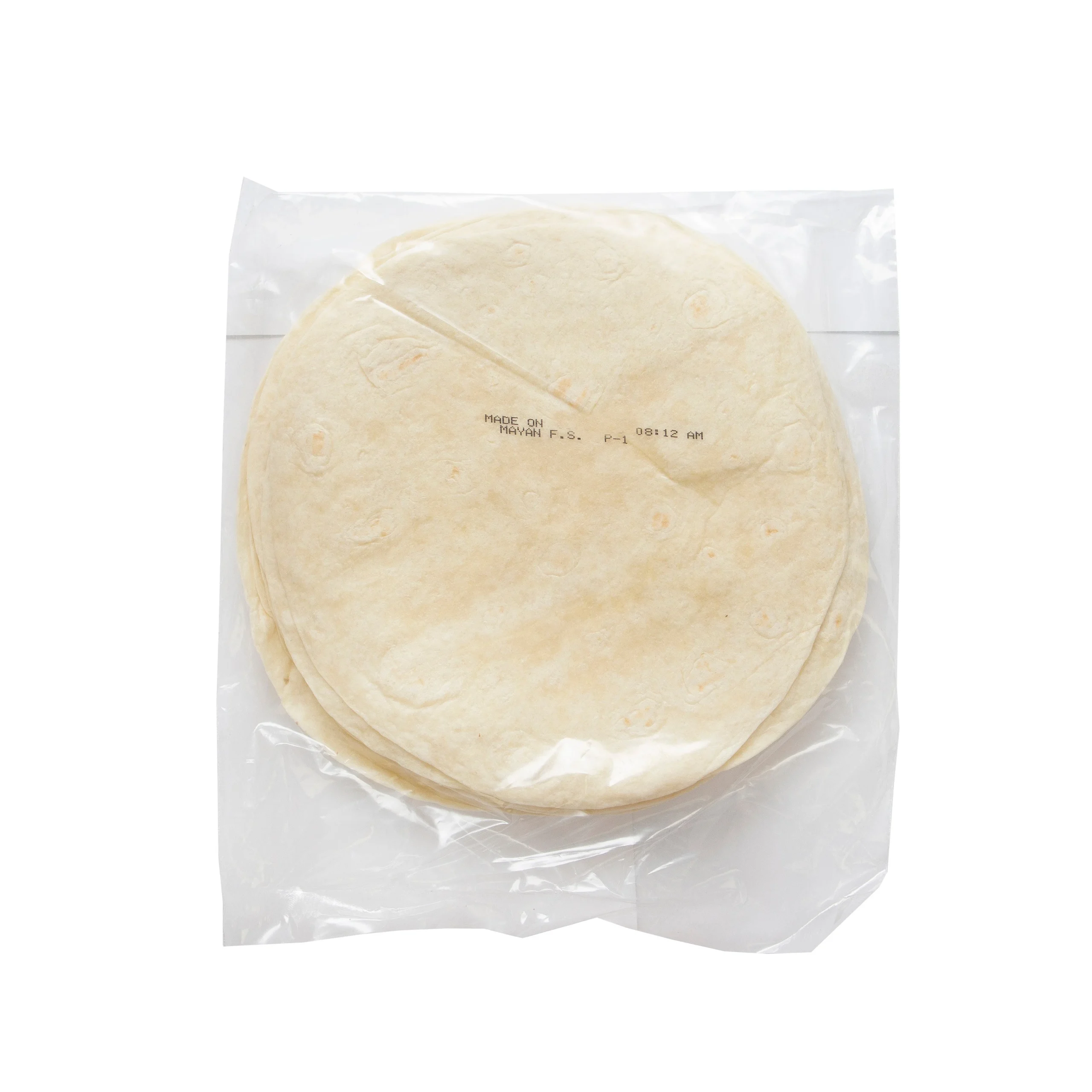 Mayan White Flour Tortillas 8 Inch 18.016 Ounce Size - 12 Per Case.