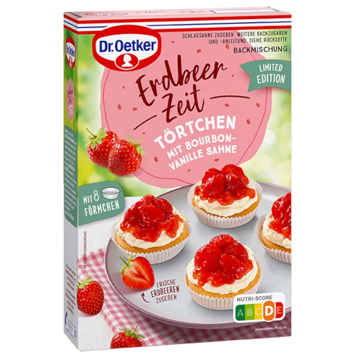 Dr. Oetker Erdbeer Zeit Törtchen Backmischung