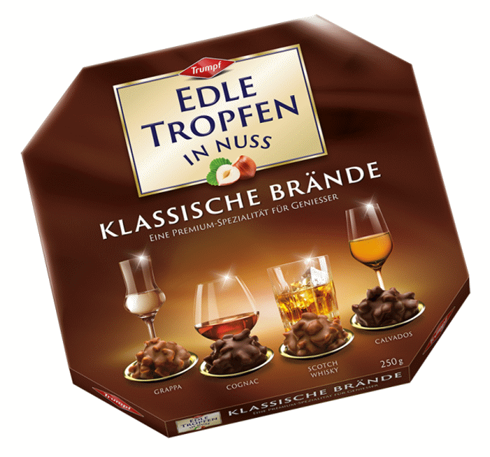 Trumpf Edle Tropfen in Nuss Klassische Brände 200g