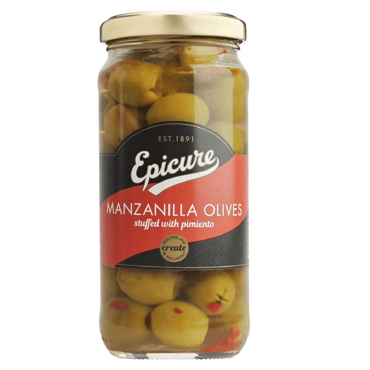 Epicure Manzanilla Olives stuffed with pimiento 240g