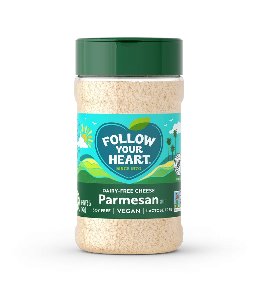 Parmesan Grated Vegan Cheese 5 Ounce Size - 8 Per Case.