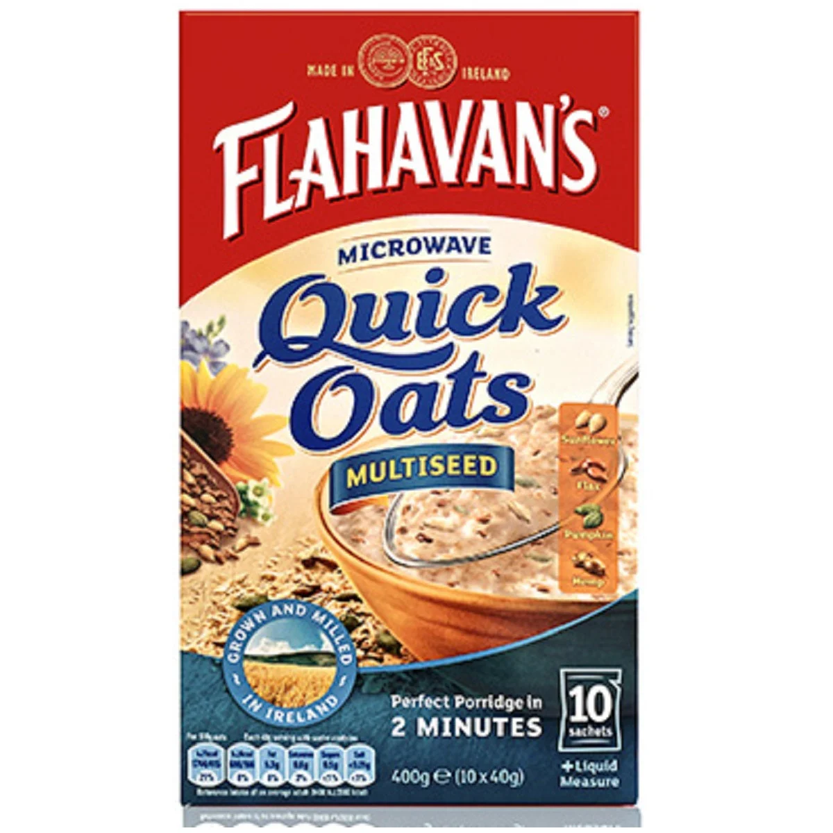 Flahavan’s Quick Oats Sachets Multiseed 10x40g