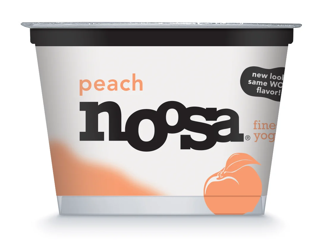Noosa Yoghurt Peach 4.5 Ounce Size - 6 Per Case.